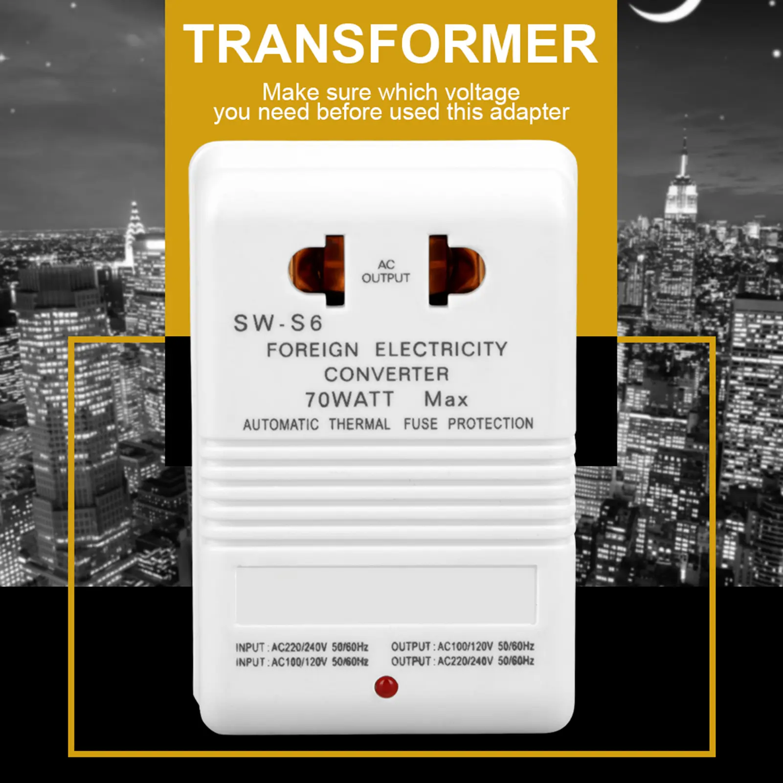 70W / to / Step Up & Down Voltage Converter Transformer (CN Standard Plug) Voltage Converter Transformer