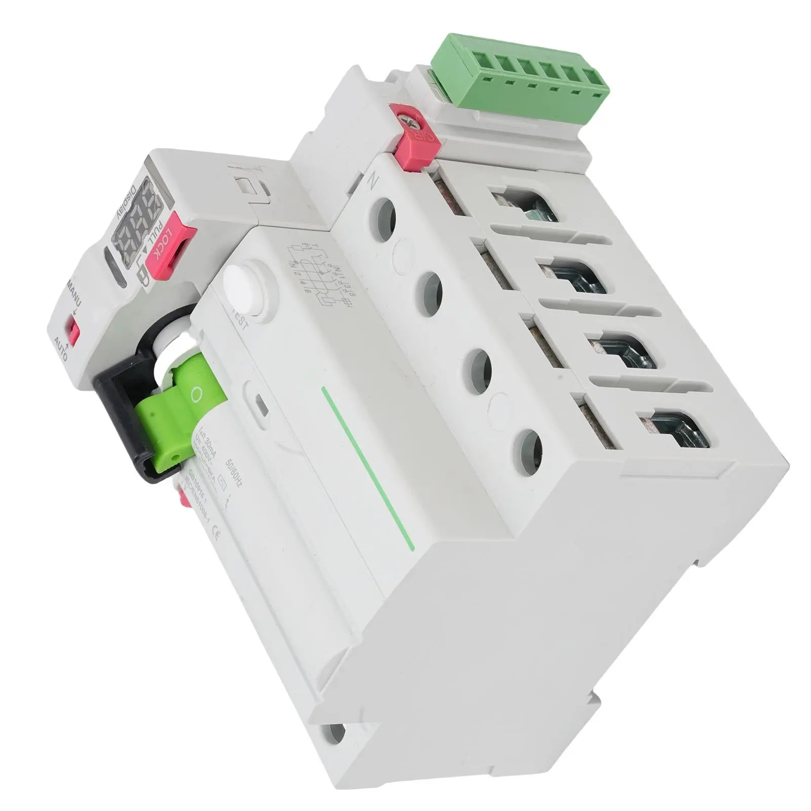4P A Type Self Reclosing Circuit Breaker Digital Display Auto Reset RCD RCCB Circuit Breaker Circuit Breaker 4P Circuit Breaker