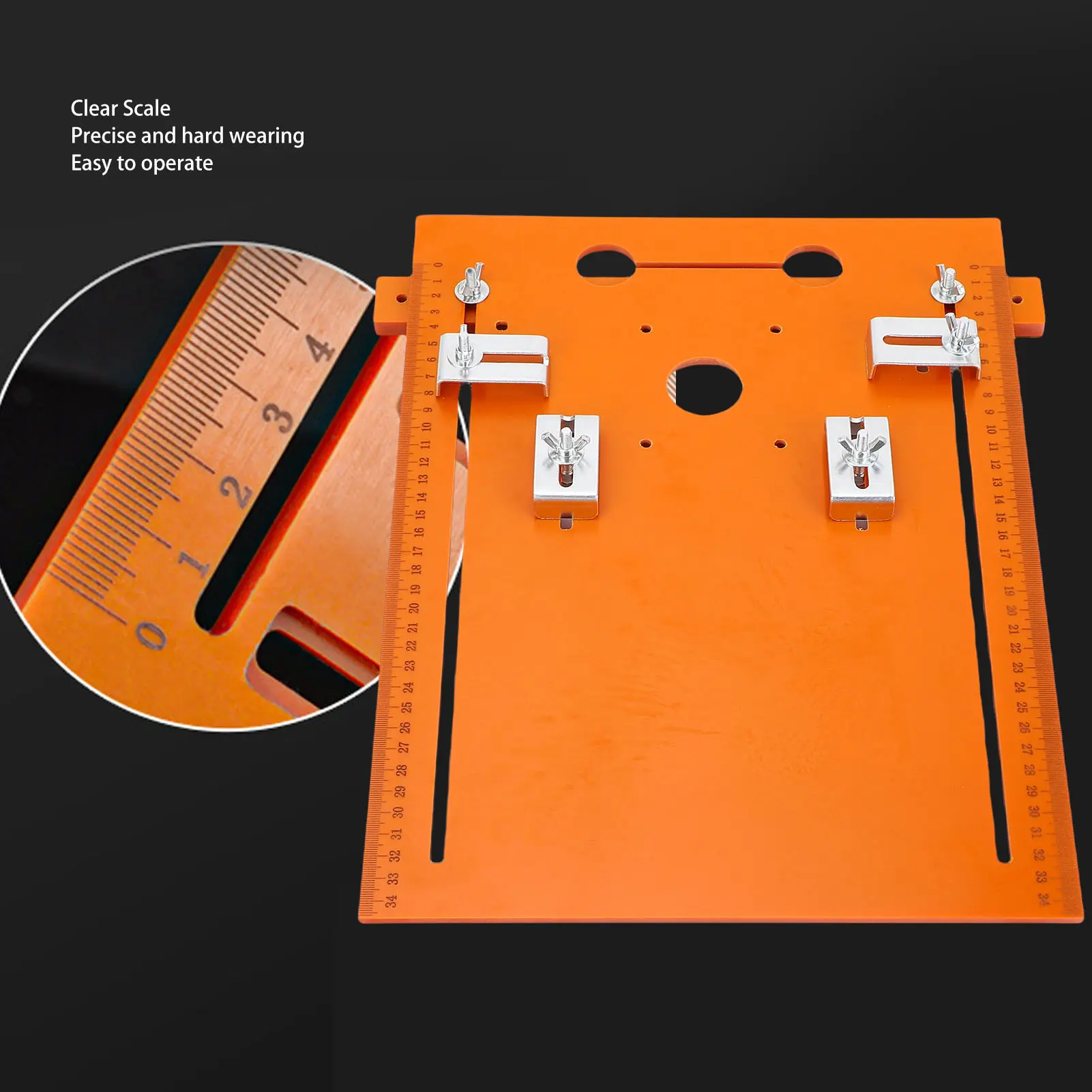 Circular Saw Bottom Plate Circular Saw Base Plate 28x38cm Router Table Insert Plate with Clear Scale Markings for Woodworking