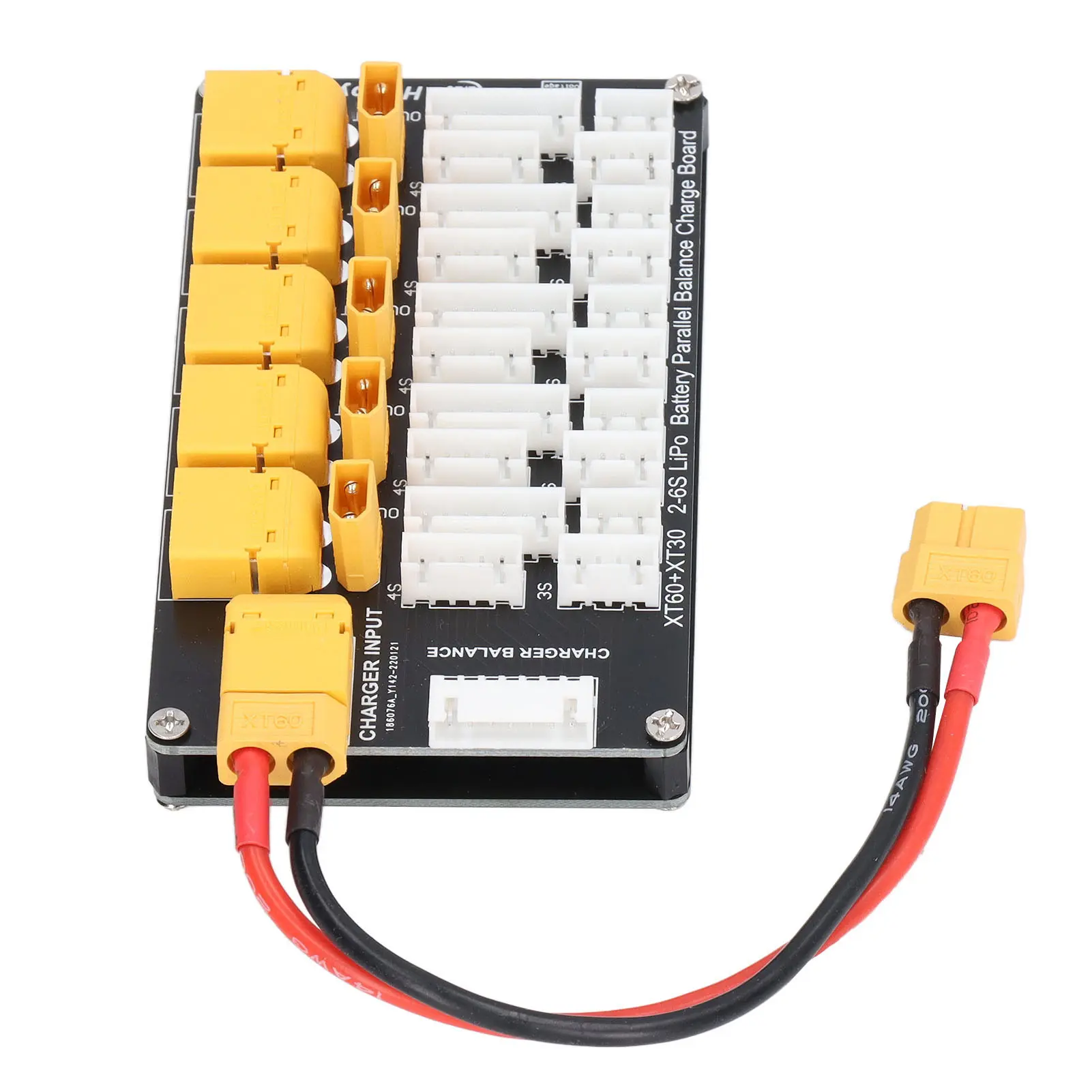 Battery Parallel Charging Board  Battery Charging Board Parallel XT30 XT60 Plug 2‑6S Lithium Batteries for IMAX B6