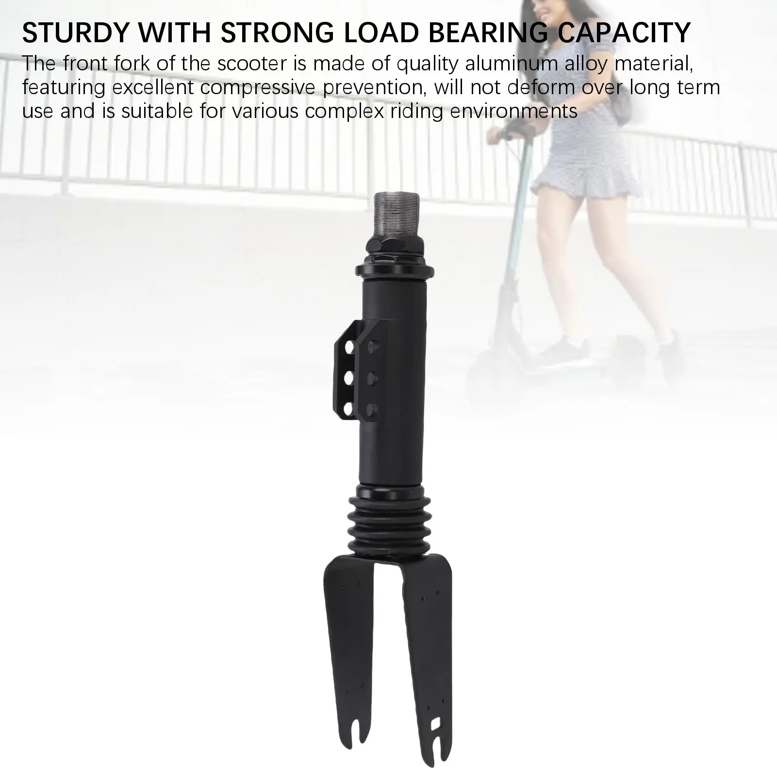 Scooter Front Fork Fit for KUGOO  8in Electric Scooter Wheel Shock Absorption High Strength Metal Electric Scooter Front Fork