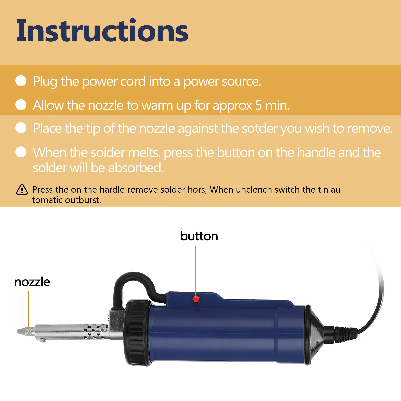 Vacuum Soldering Tin Remove Tool Automatic Portable Electric Solder Tin Sucker Vacuum Soldering Remove Pump Desoldering Machine