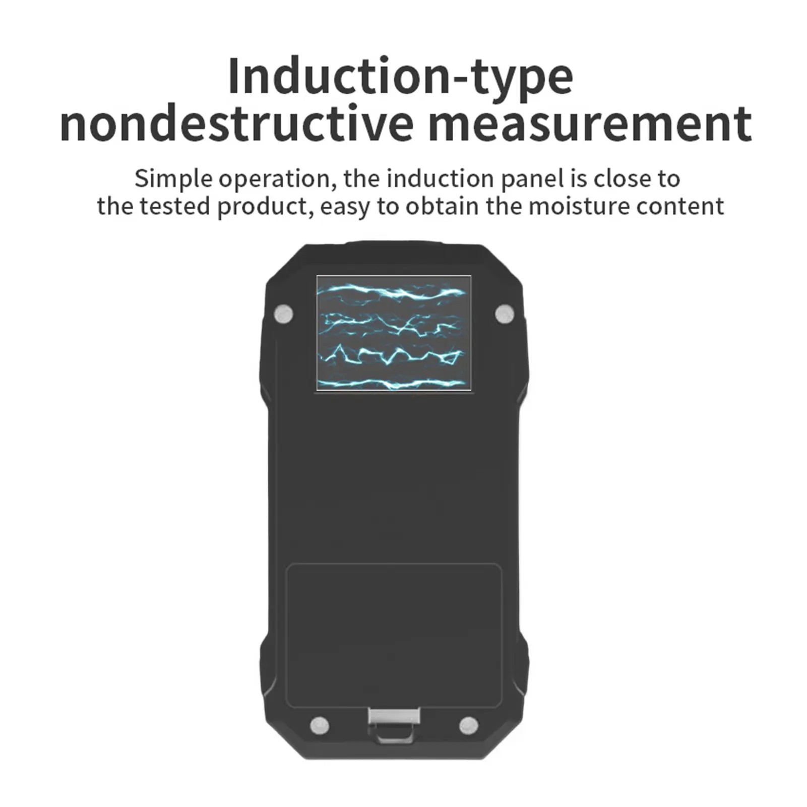 Pinless Moisture Meter for Drywall Wood Humidity Detector Non-Destructive Tester with LCD High-frequency Waves One-key Record