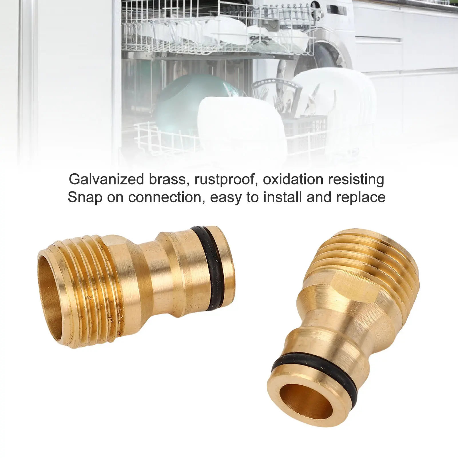 10PCS Dishwasher Faucet Adapters Snap Connection Brass Sink Faucet Adapter for Portable Washer Sink Faucet Adapter for Washer