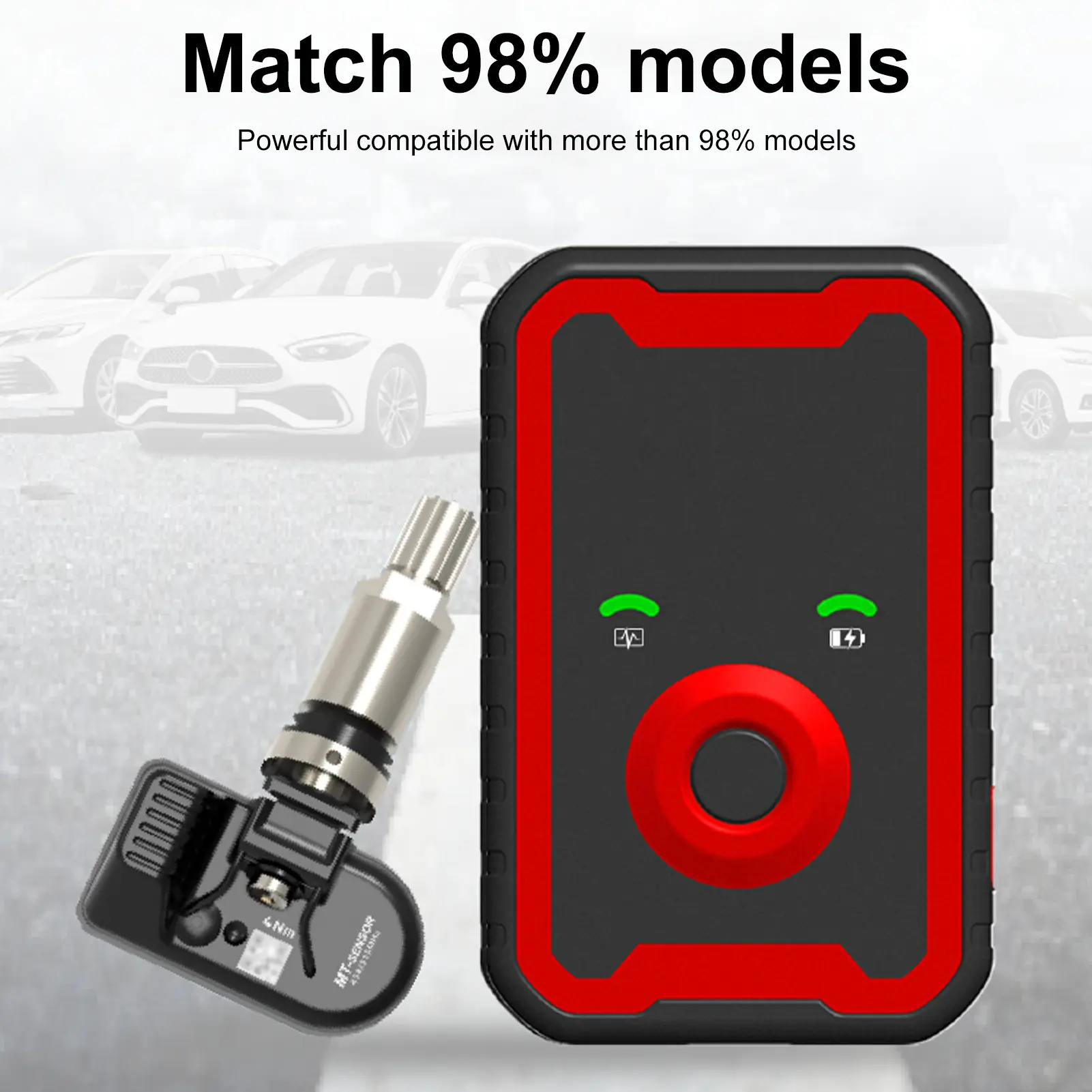 Tire Pressure Sensor Programming Tool Kit Universal Activator for 315MHz 433MHz Sensors Reads Real-Time Data for Most Vehicles