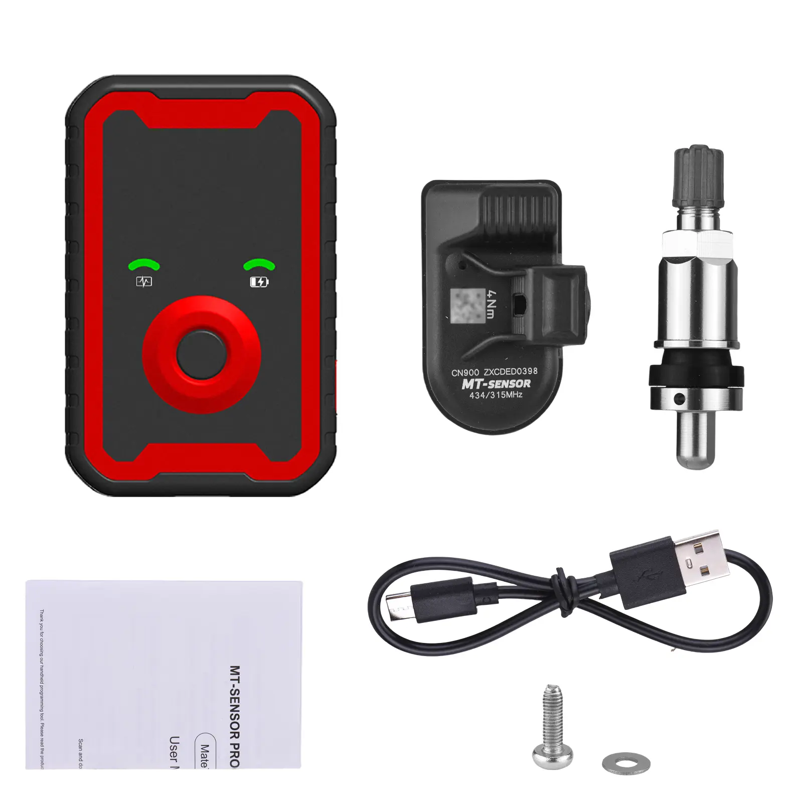 Tire Pressure Sensor Programming Tool Kit Universal Activator for 315MHz 433MHz Sensors Reads Real-Time Data for Most Vehicles