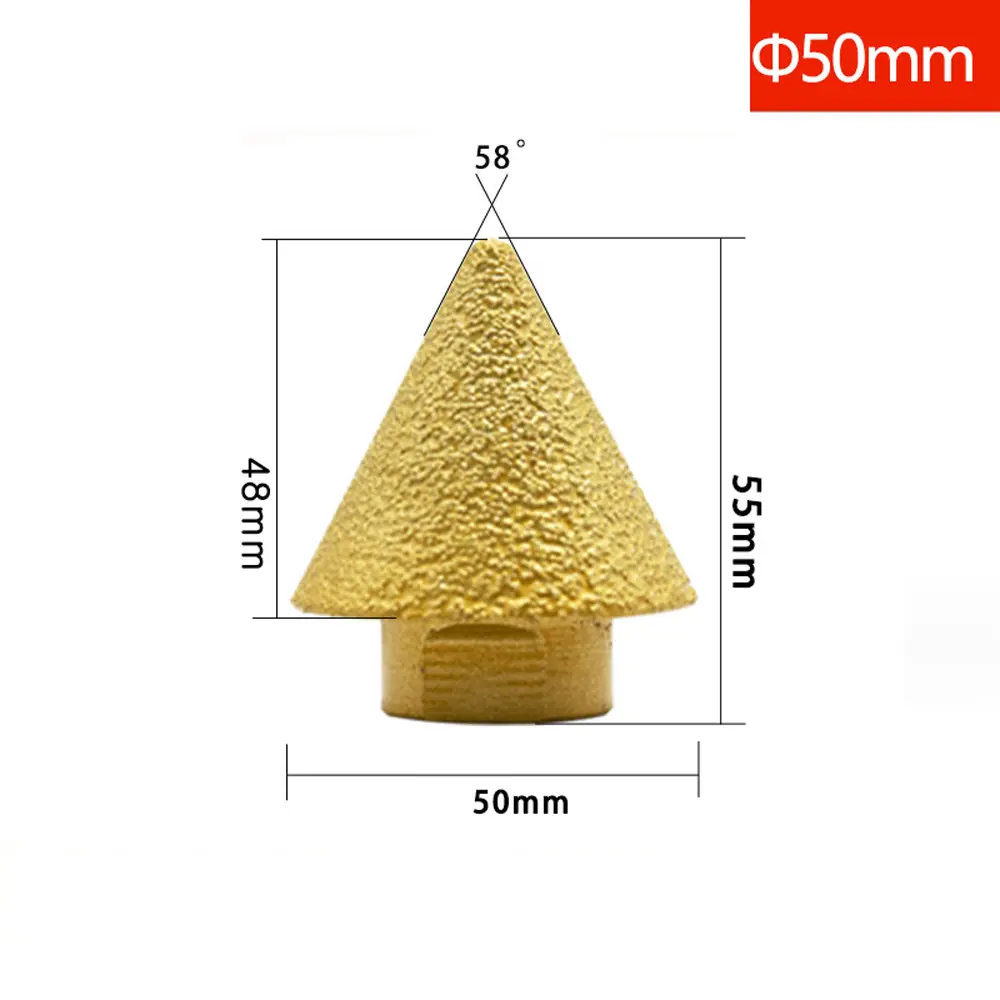M14 Diamond Chamfer Bits Dia 35-50mm Milling Tile Cutter Marble Concrete Hole Saw Masonry Drilling Crowns Construction Job Tools