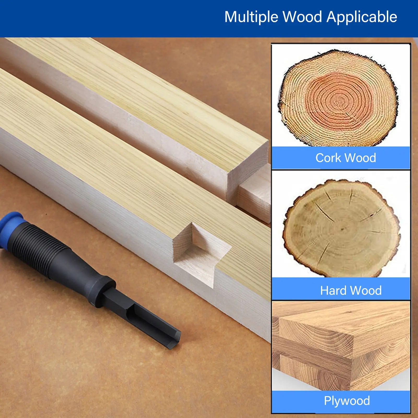 Right Angle Chisel Chrome Vanadium Steel  Handle  Corner Chisel for Woodworking Slotting Cutting Corner Chisel