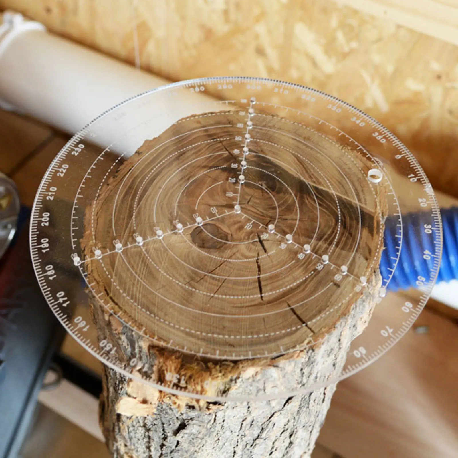 Round  Center Finder 300mm 11.8in Multifunctional Clear Scales Portable  Center Finder for Woodworking Arts Crafts