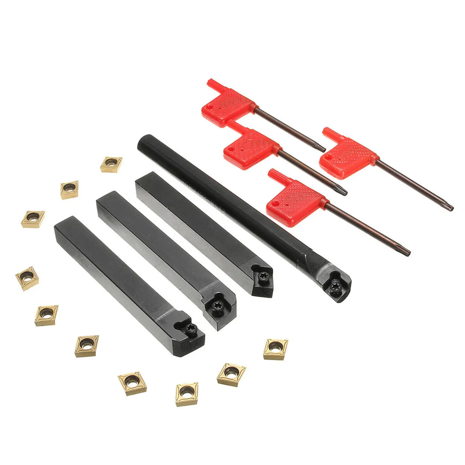 Lathe Turning Tool Holder Lathe Turning Tool Holder + CCMT09T304 Carbide Inserts + T15 Wrench