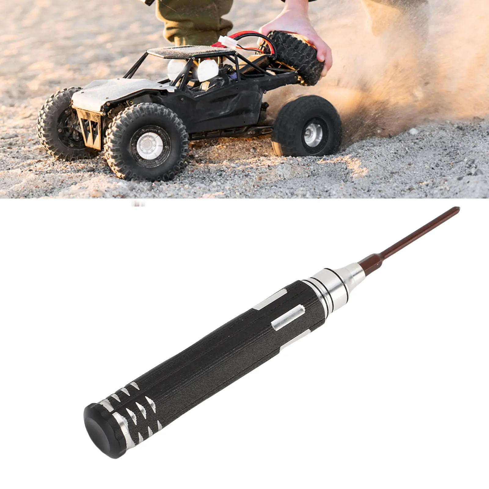 4 in 1 RC Hexagonal Screwdriver Aluminum Alloy Steel Ergonomic Handle 0.5mm 1.3mm 1.5mm 4mm Anti Slip RC Hex Key Set for Drone