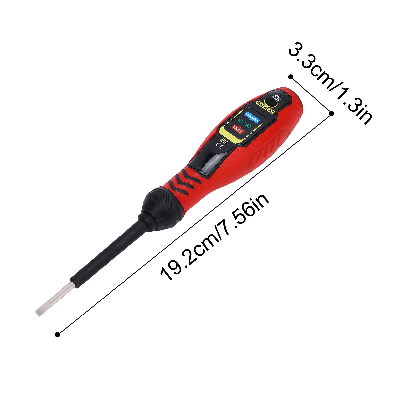 Voltage Tester Pen with Screwdriver, Contactless NCV Detector with 3-Color LED Indicators Electrical Tester for Home DIY Use