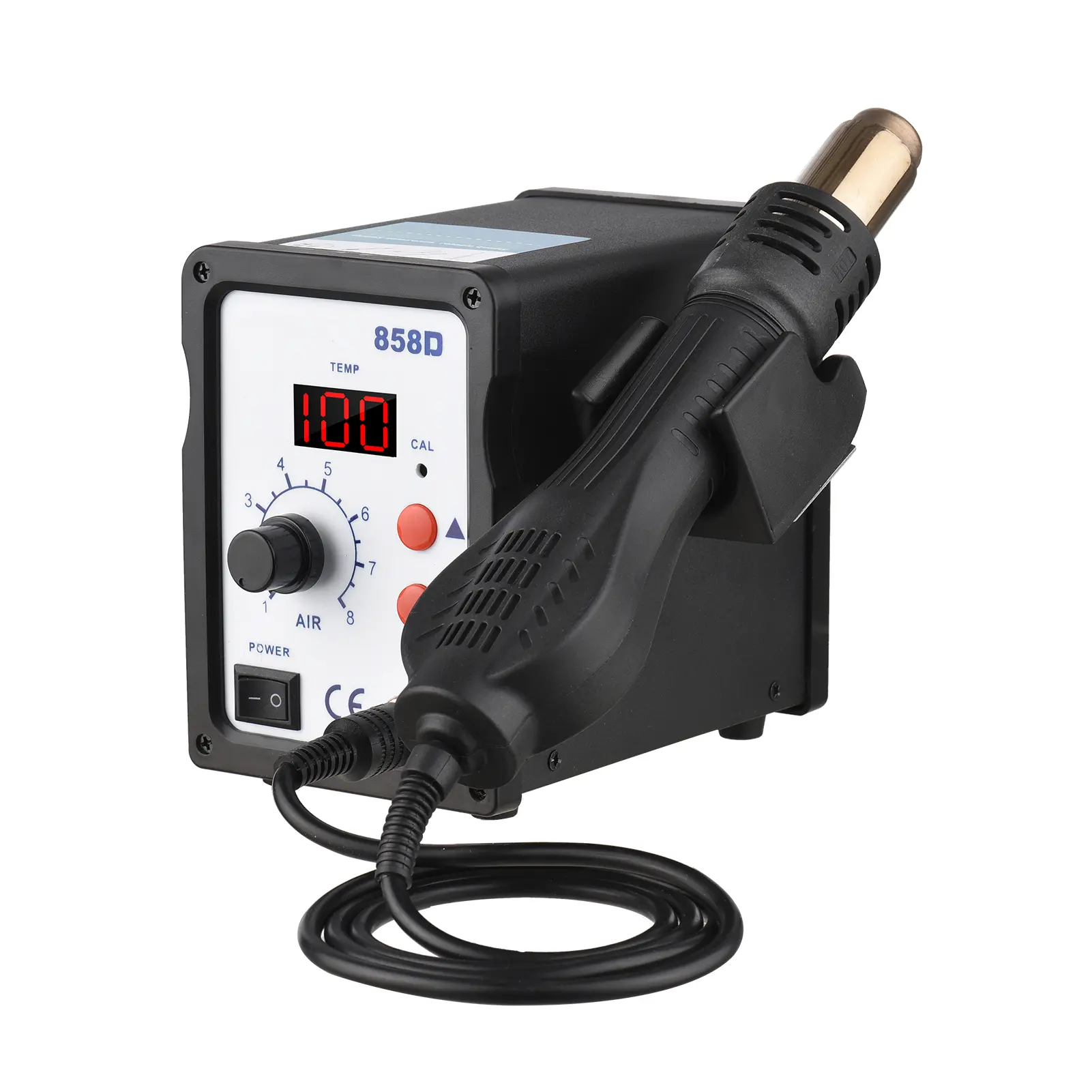 Brushless Hot Air Rework Station LED Digital 100℃-480℃ (212℉-896℉) Adjustable Air  700W Portable Electric Desoldering Gun