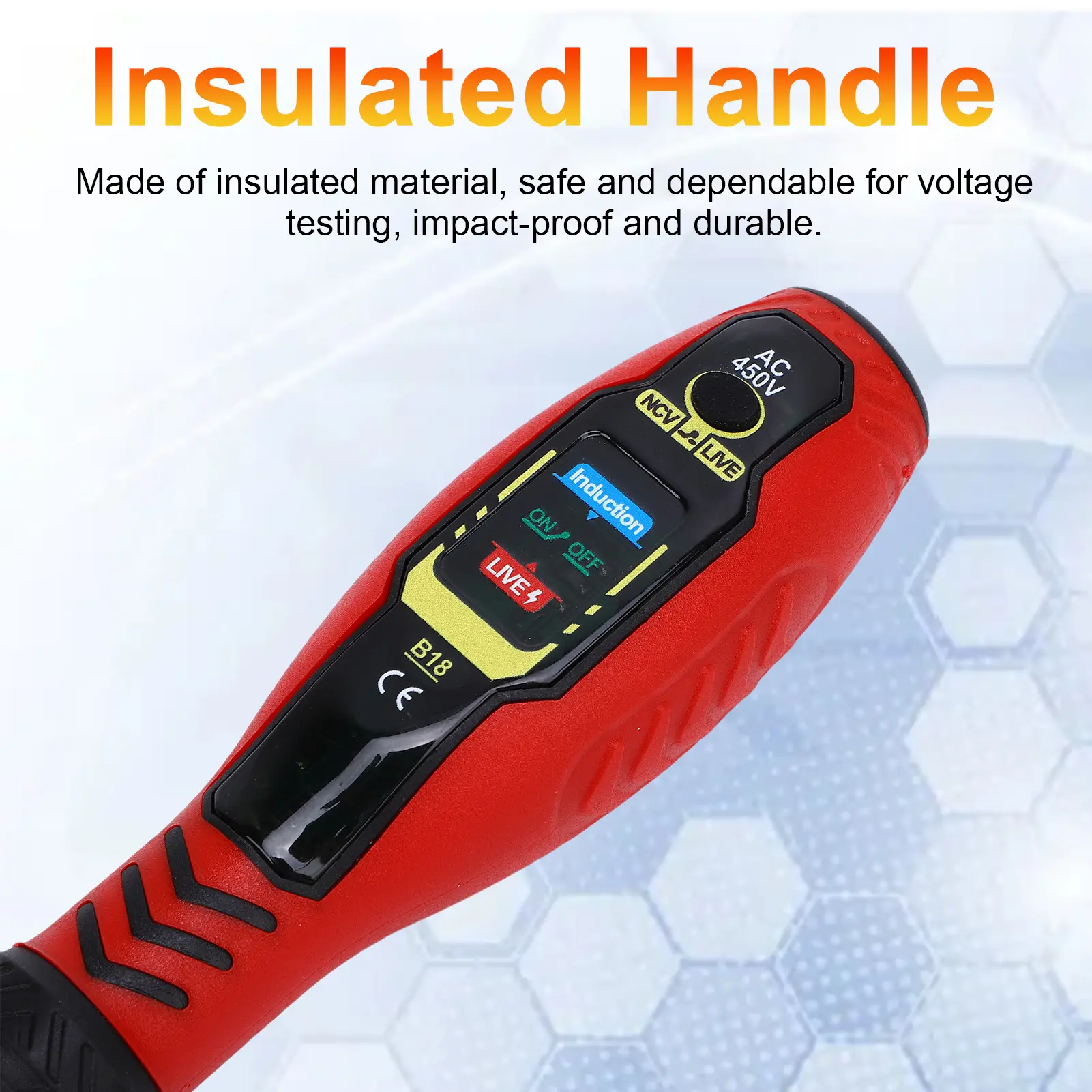 Voltage Tester Pen with Screwdriver, Contactless NCV Detector with 3-Color LED Indicators Electrical Tester for Home DIY Use