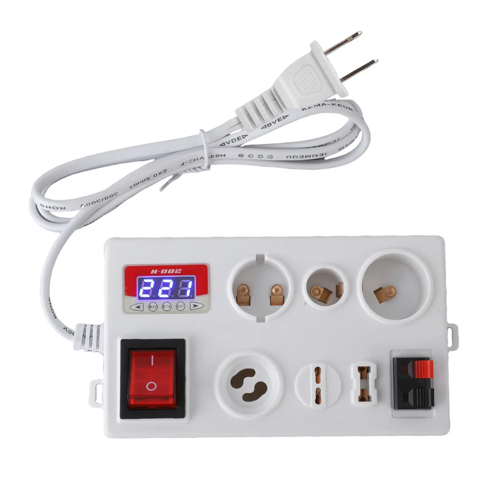 Lamp Tester Box PC Casing LED Display Quick Response LED Voltage Tester Accurate Measurement for B22 E14 E27 GU10 G4 To G12 G9