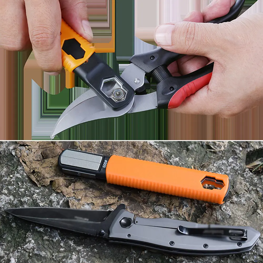 Pocket Sharpener Portable Garden Shears Blade Opener Multi-Function Gardening Electric Pruning Shears Shapening Tools