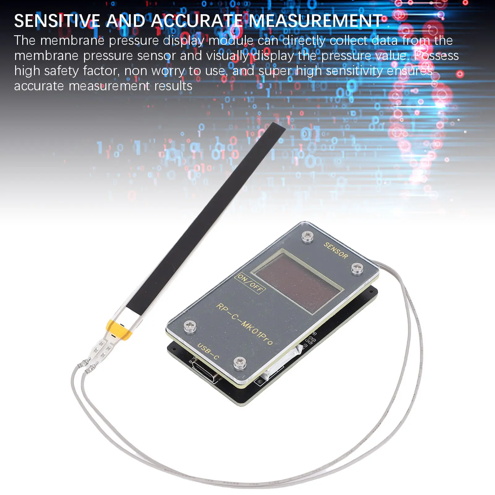 Pressure Sensor Display Module Copper Clad Laminate Flexible Thin Film 32x62.6x12mm 3KG 3KG Pressure Sensor Display Module