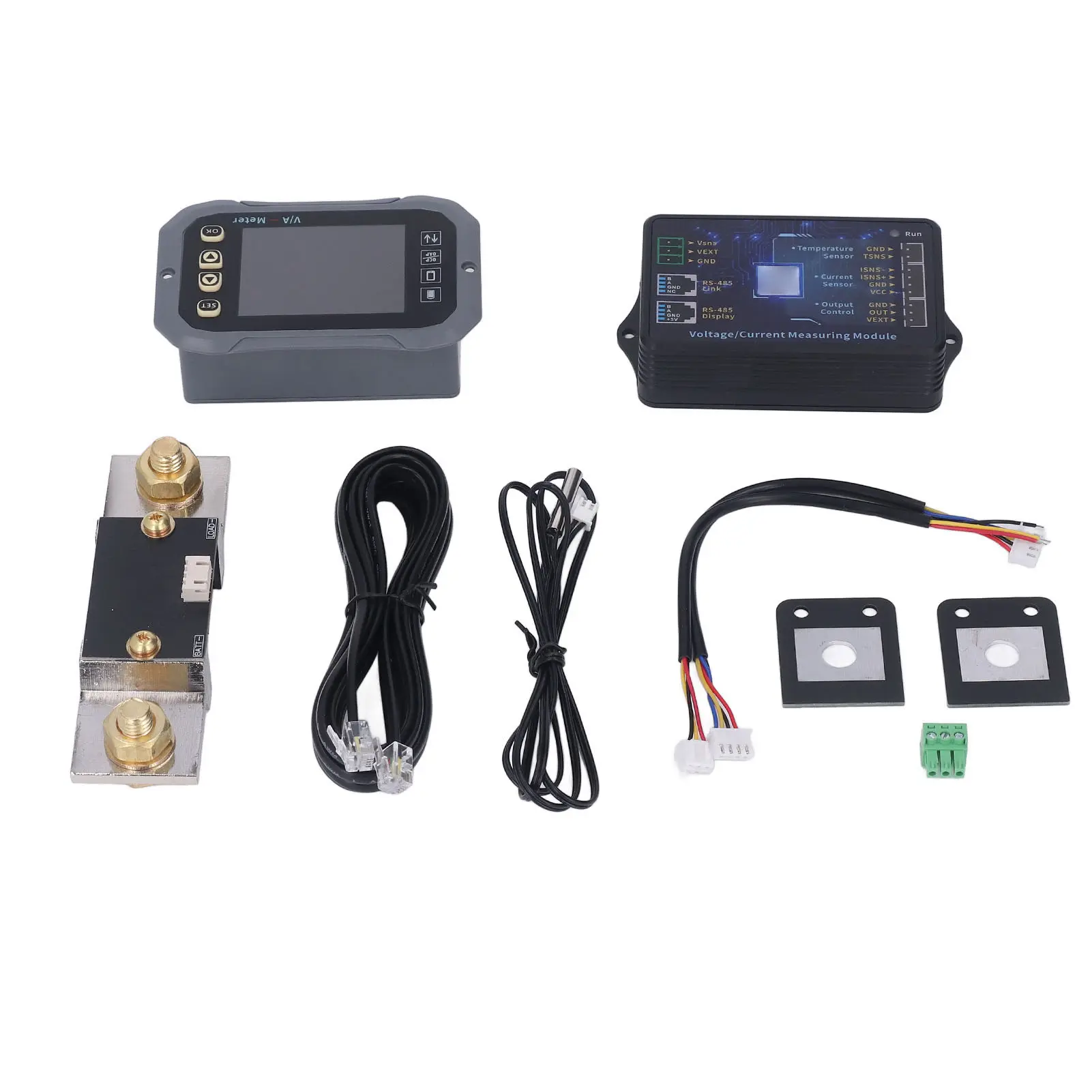 400A Battery Monitor Battery Monitor 400A 2.4in Ultra Clear Display with Shunt 0‑120V Voltage Current Meter RV Battery Monitor