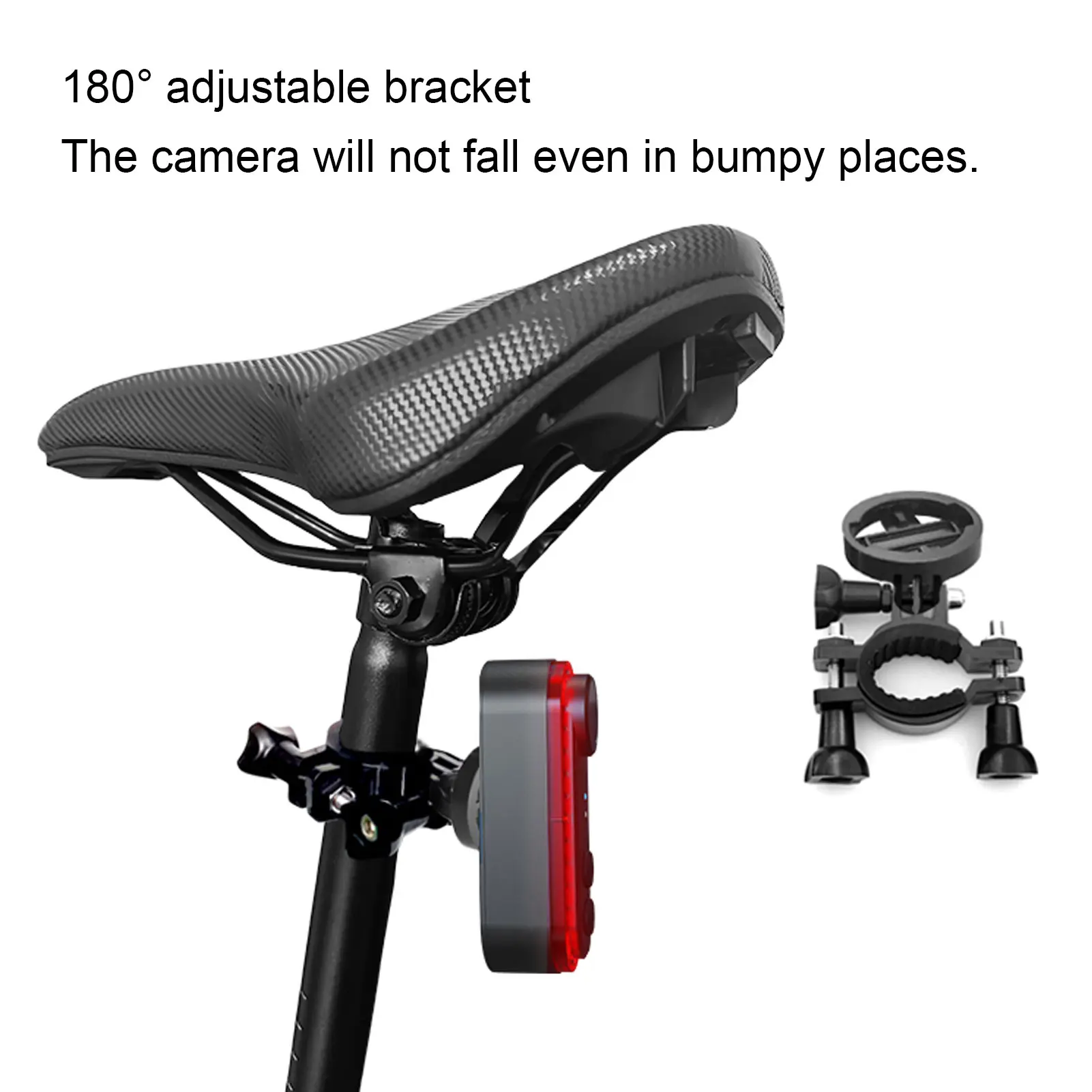 Bike Rear View Camera 6 Lighting Modes 1080P 3500mAh Rear Bike Light Camera IPX6  Resistant 150° Wide Angle for Accessory