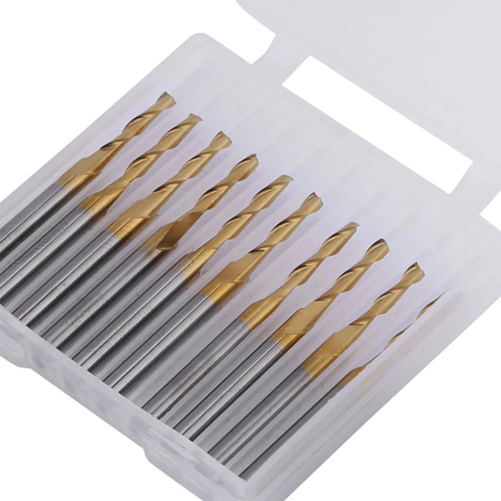Carbide End Mill Milling Cutter Titanium Coated Double flute End Mill Milliling Cutter 3.175mm Shank 2mm Cutting  Diameter