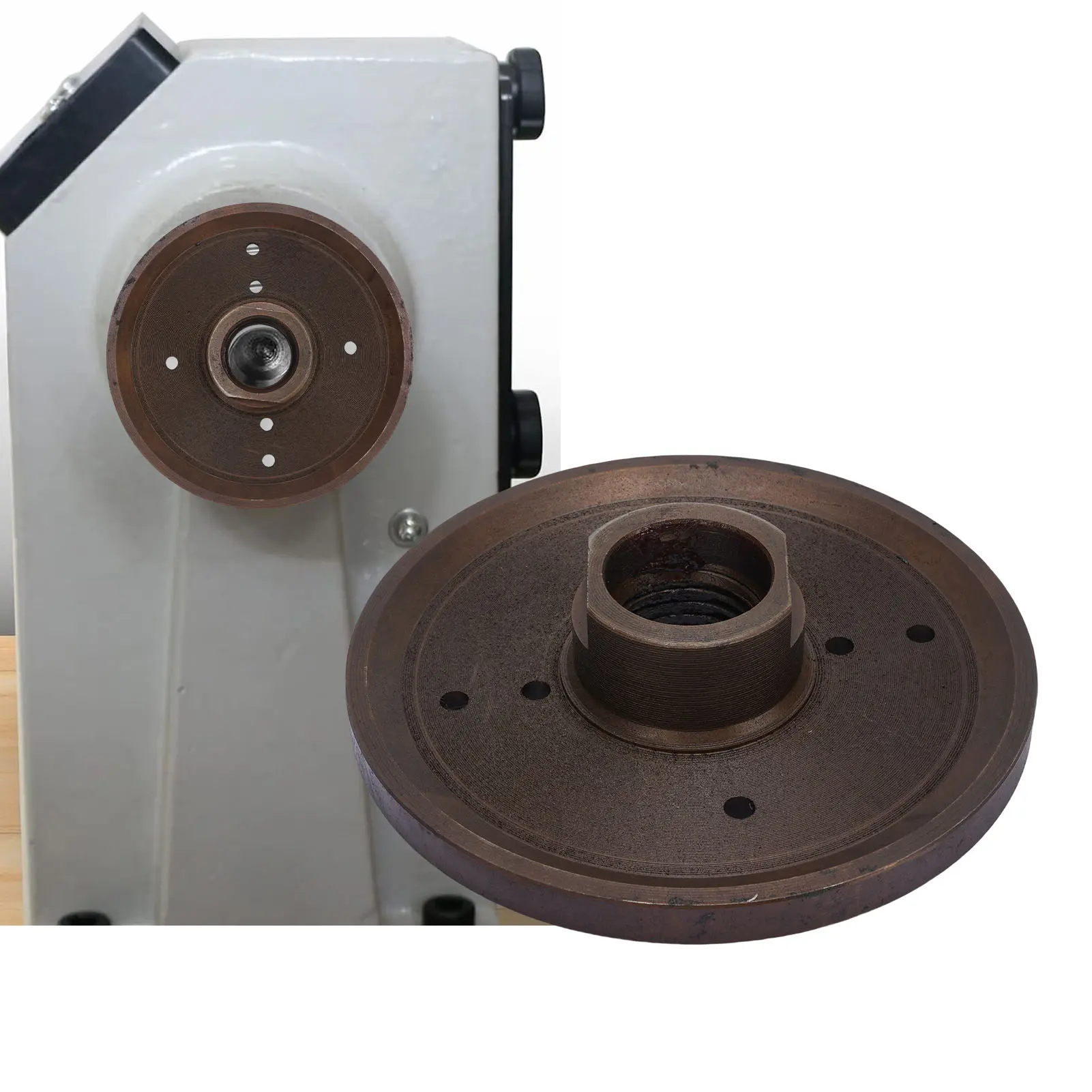 Lathe Headstock Spindle Adapter 1in 8TPI Steel Easy To Install 33mm Center Thread Lathe Spindle Adapter for Small Bowl Turning