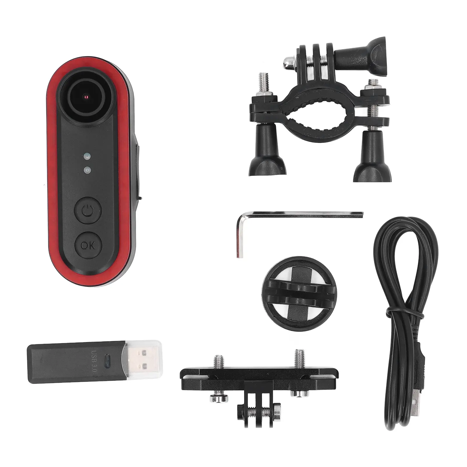 Bike Rear View Camera 6 Lighting Modes 1080P 3500mAh Rear Bike Light Camera IPX6  Resistant 150° Wide Angle for Accessory
