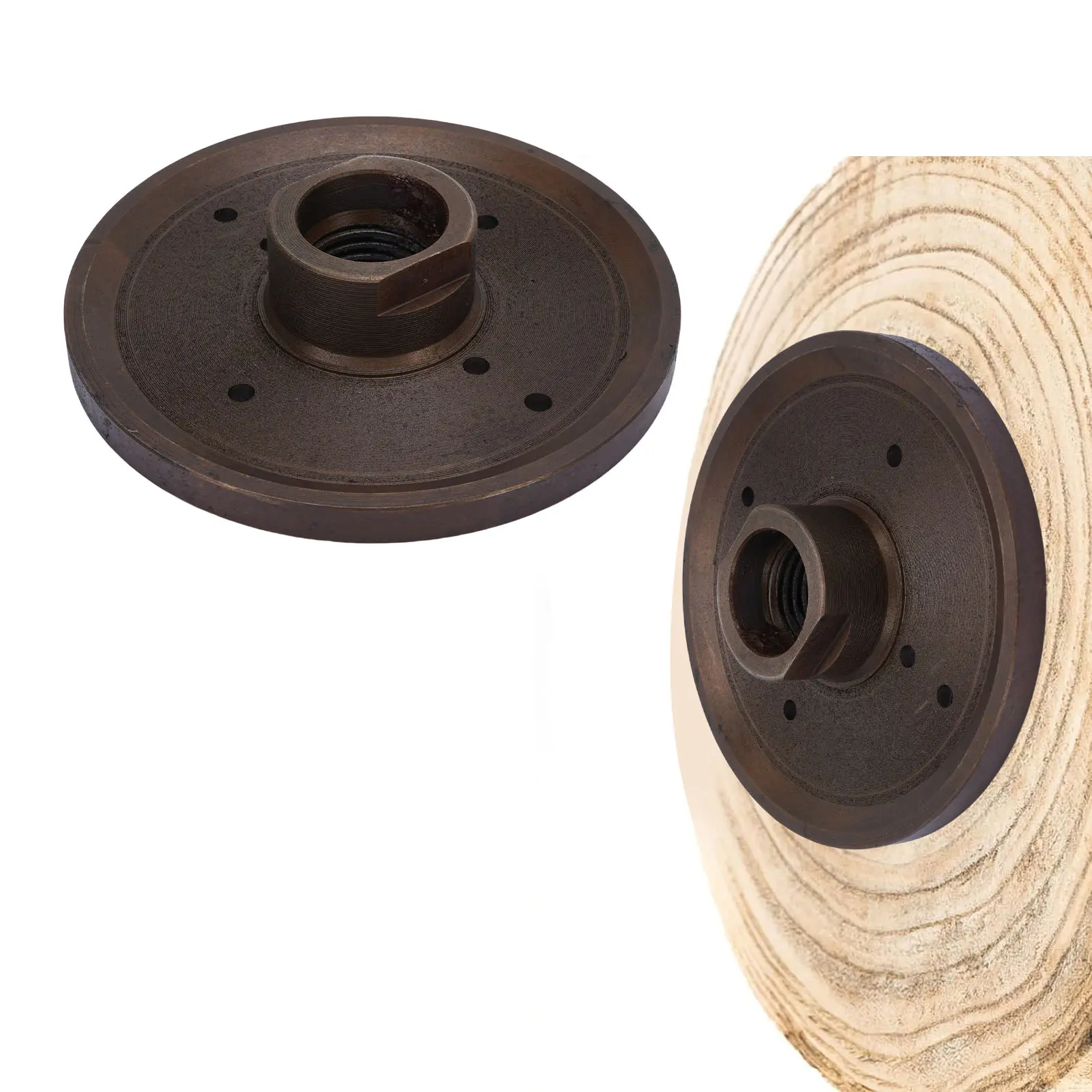 Lathe Headstock Spindle Adapter 1in 8TPI Steel Easy To Install 33mm Center Thread Lathe Spindle Adapter for Small Bowl Turning