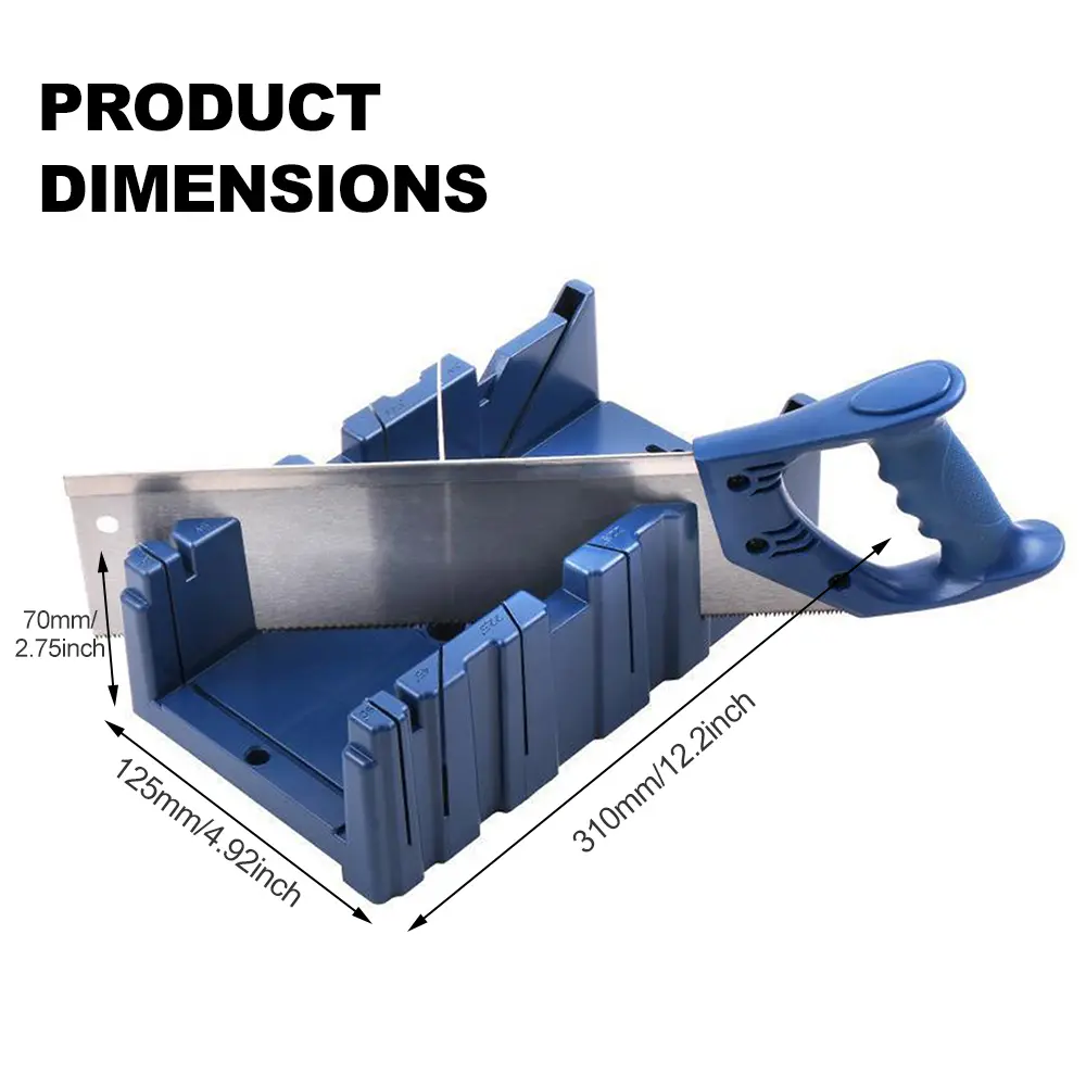 Wood Cutting Clamping Miter Box 22.5/45/90 Degree Saw Guide Angle Tool Multi-angle Jig Kit DIY Tools ABS Saw Cabinet