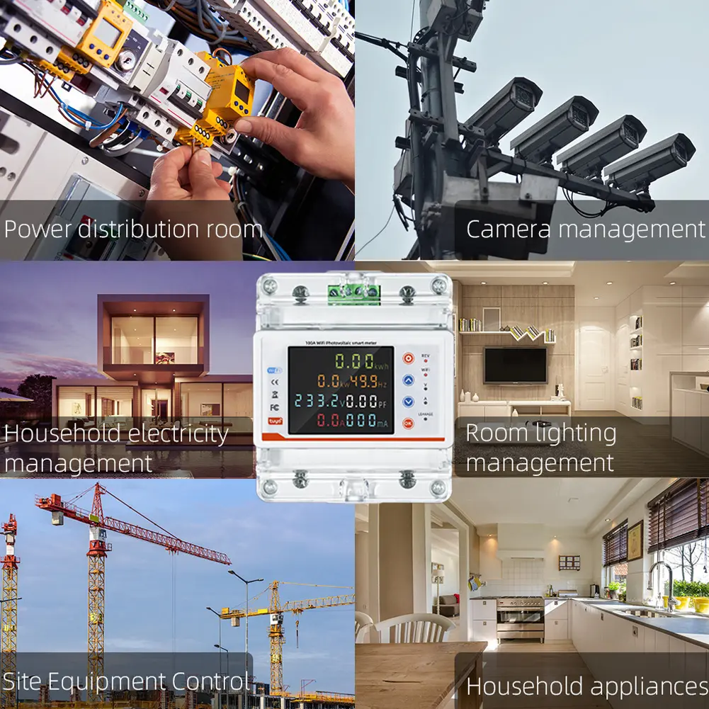 Tuya WiFi Intelligent Circuit Breaker Bidirectional Metering Power Meter Reclosure Switch APP Control for Alexa Google