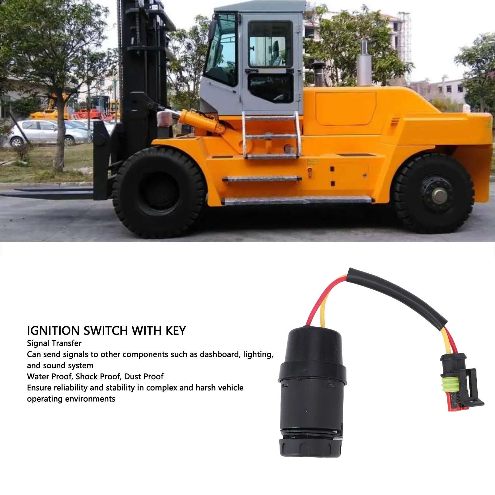 Forklift Ignition  Ignition  with Key Stainless Steel Ignition  Lock for Tractor Forklift Engineering Vehicle