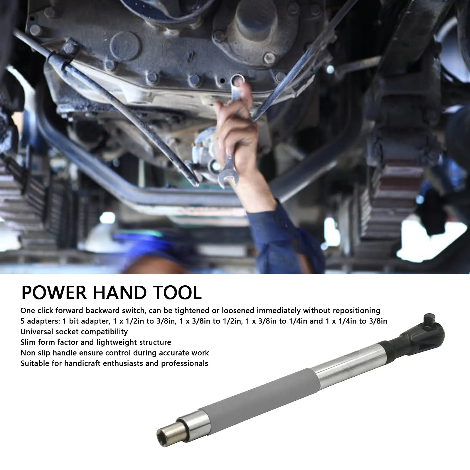 Offset Extension Wrench Offset Extension Wrench Electric Ratchet Chain Drive Extender Compatible with 1/2in Sockets