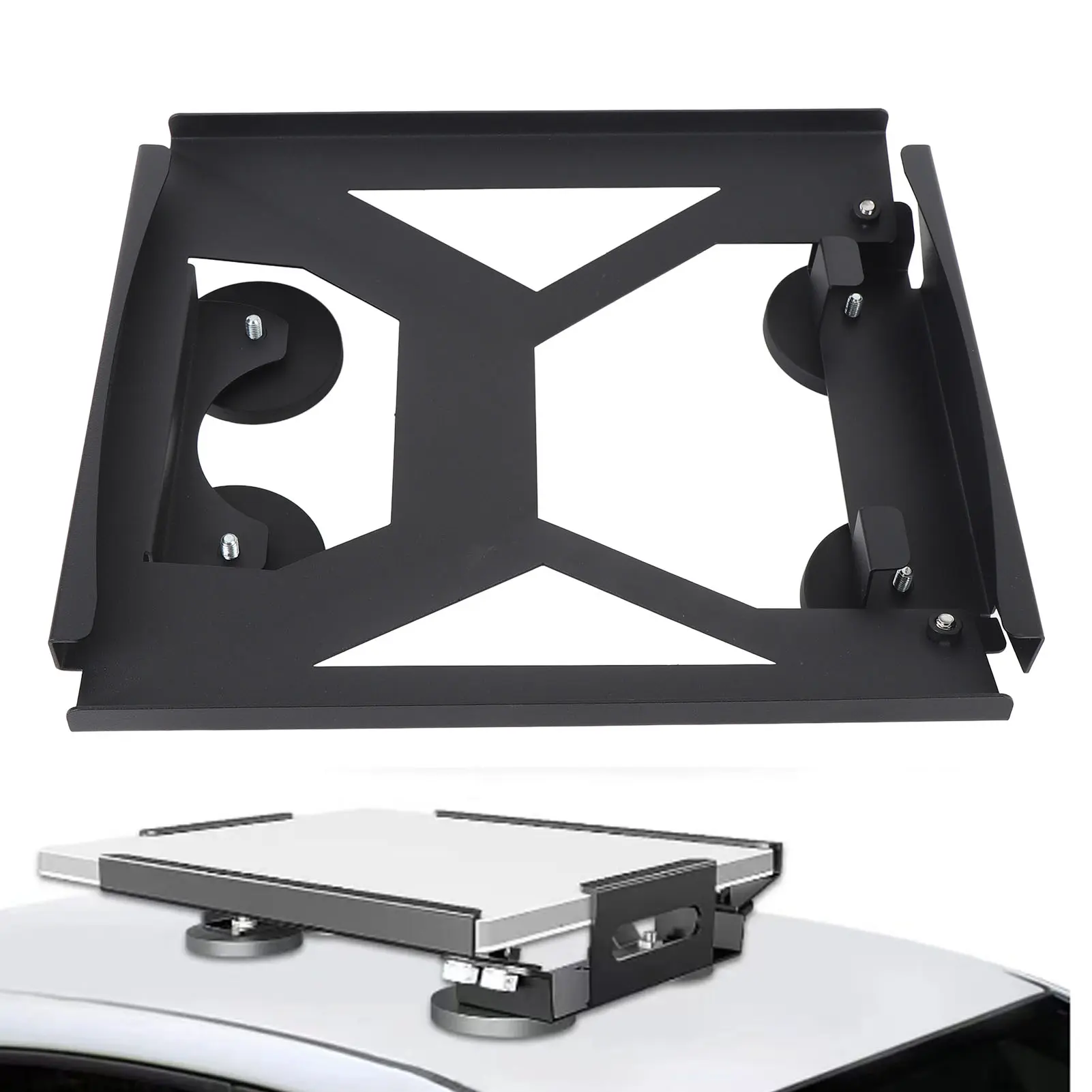 Rectangular Satellite Car Roof Mount Rectangular Satellite Car Flat Mount Stable Aluminum Alloy Seamless Fit Portable for Boat