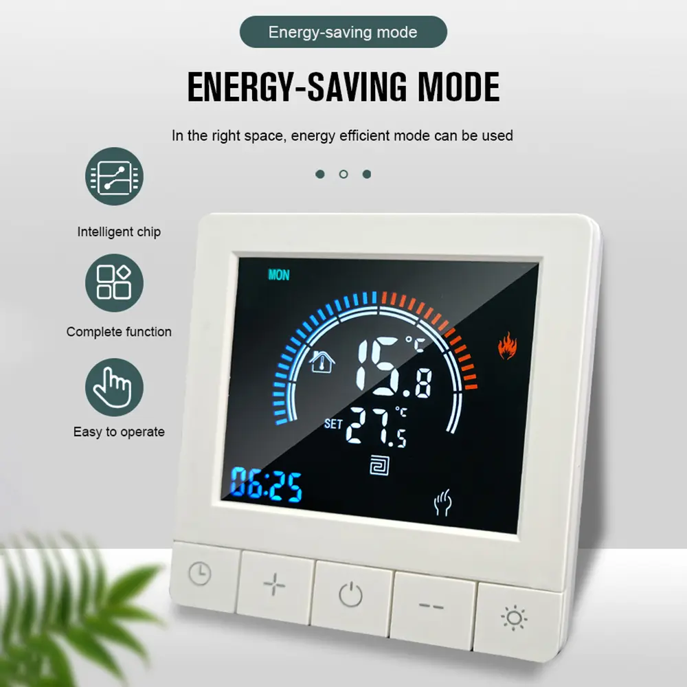 Programmable Digital Thermostat with Lock NTC Sensor Electric Heating Floor Temperature Controller Intelligent Wall Thermostat