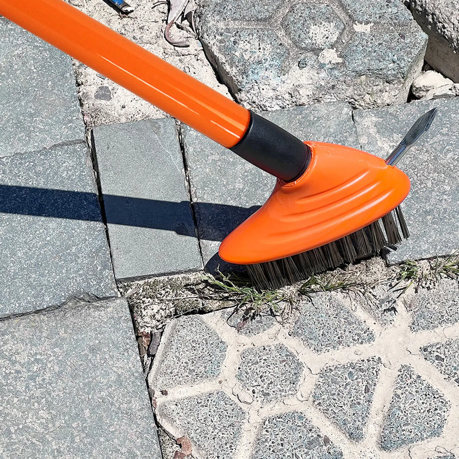 3 in 1 Weeds Brush Set Multifunctional Long Handle Yard Cleaning Brush Set for Moss Bricks Patio Garden Weeds Remove Brush