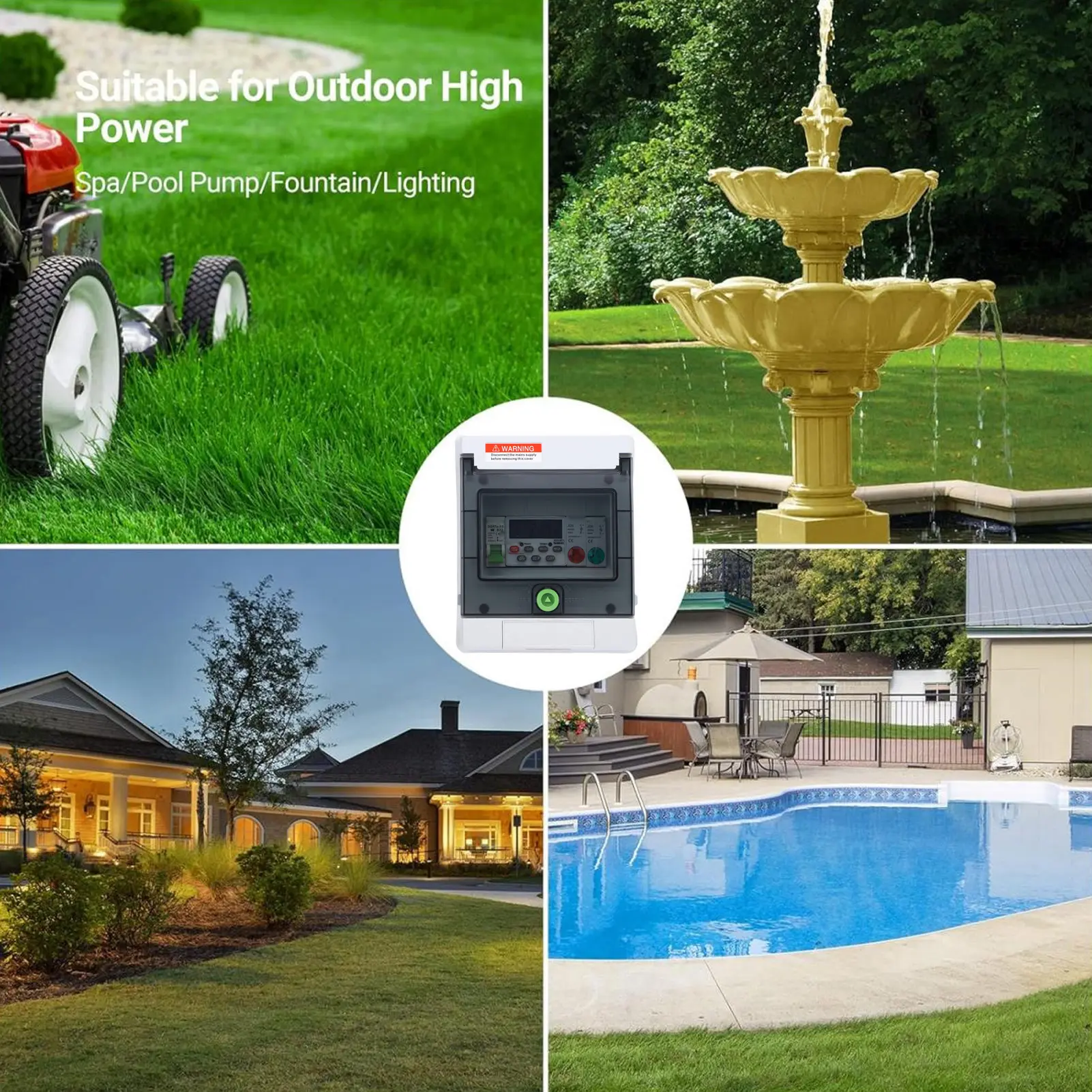 Outdoor Water Proof Distribution Box Accurate Control Digital Timer Box Electrical Improve Efficiency IP65 Protecting for Pump