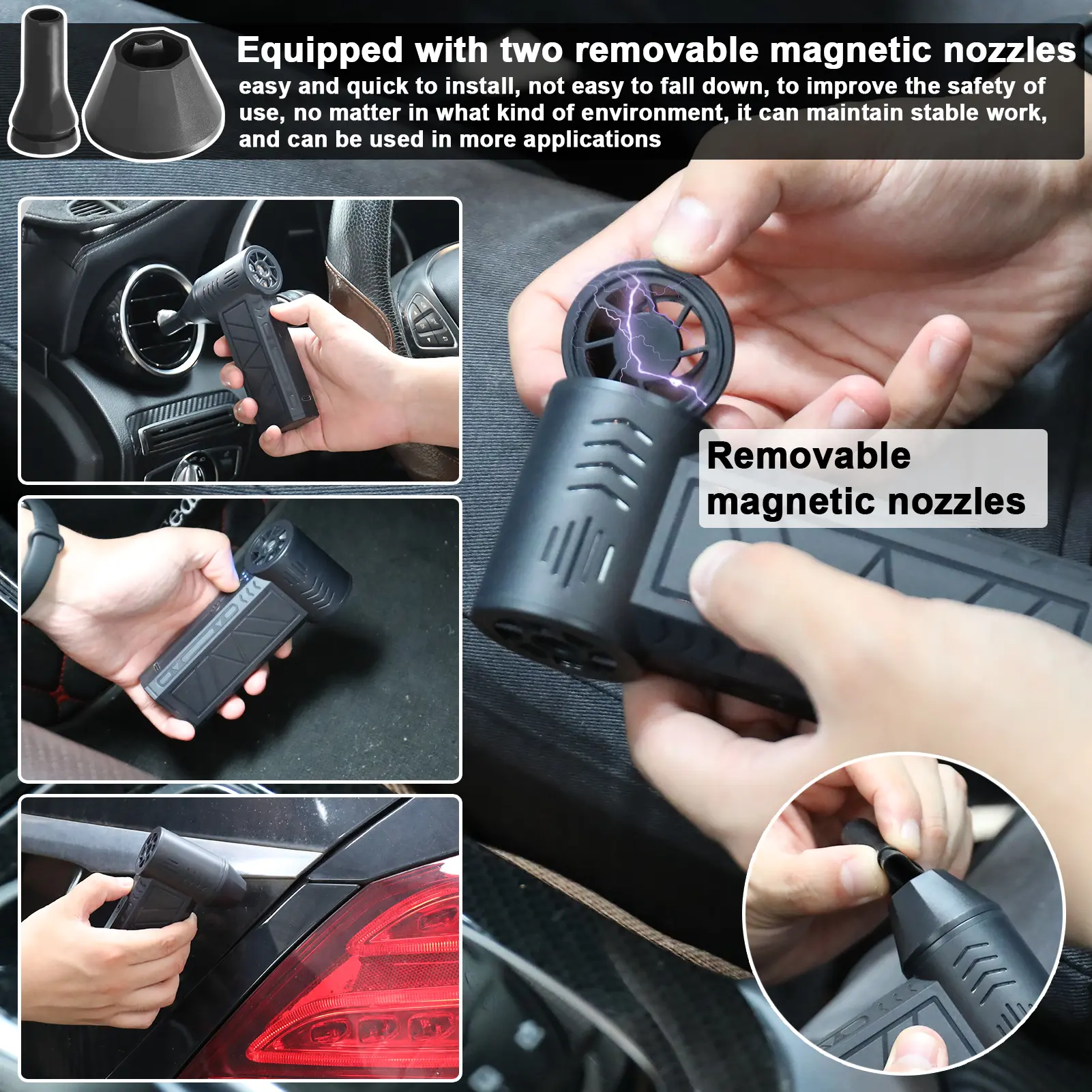 Handheld Ducted Turbofan 130,000RPM Jet Fan Lithium Violent Fan Portable Car Washer Multifunctional Dust Blower Keyboard Clean
