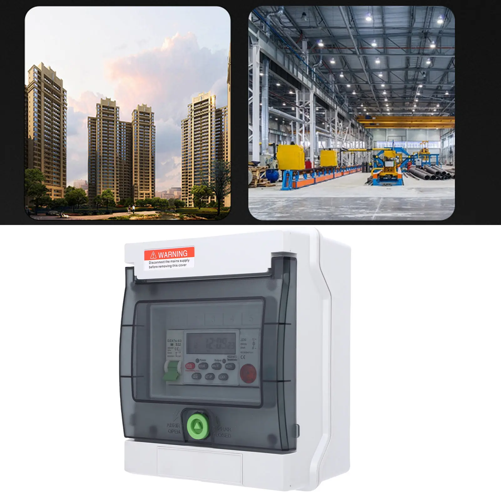 Outdoor Water Proof Distribution Box Accurate Control Digital Timer Box Electrical Improve Efficiency IP65 Protecting for Pump