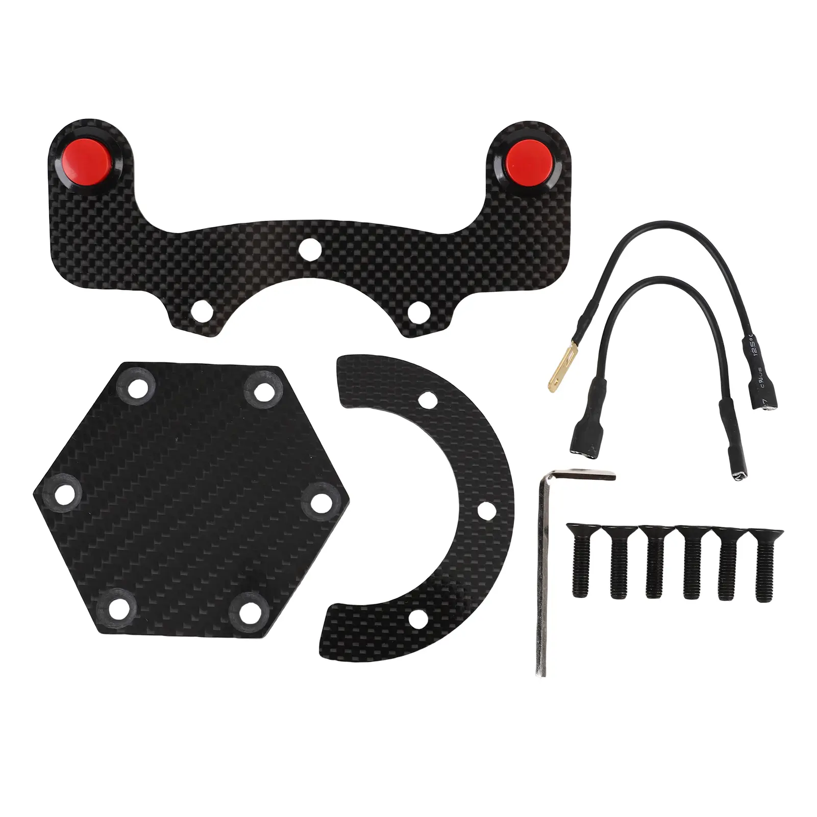 Steering Wheel Center  Kit Easy Installation 6 Hole Design Abrasion Proof Steering Wheel Horn Cover Kit for Car Maintenance