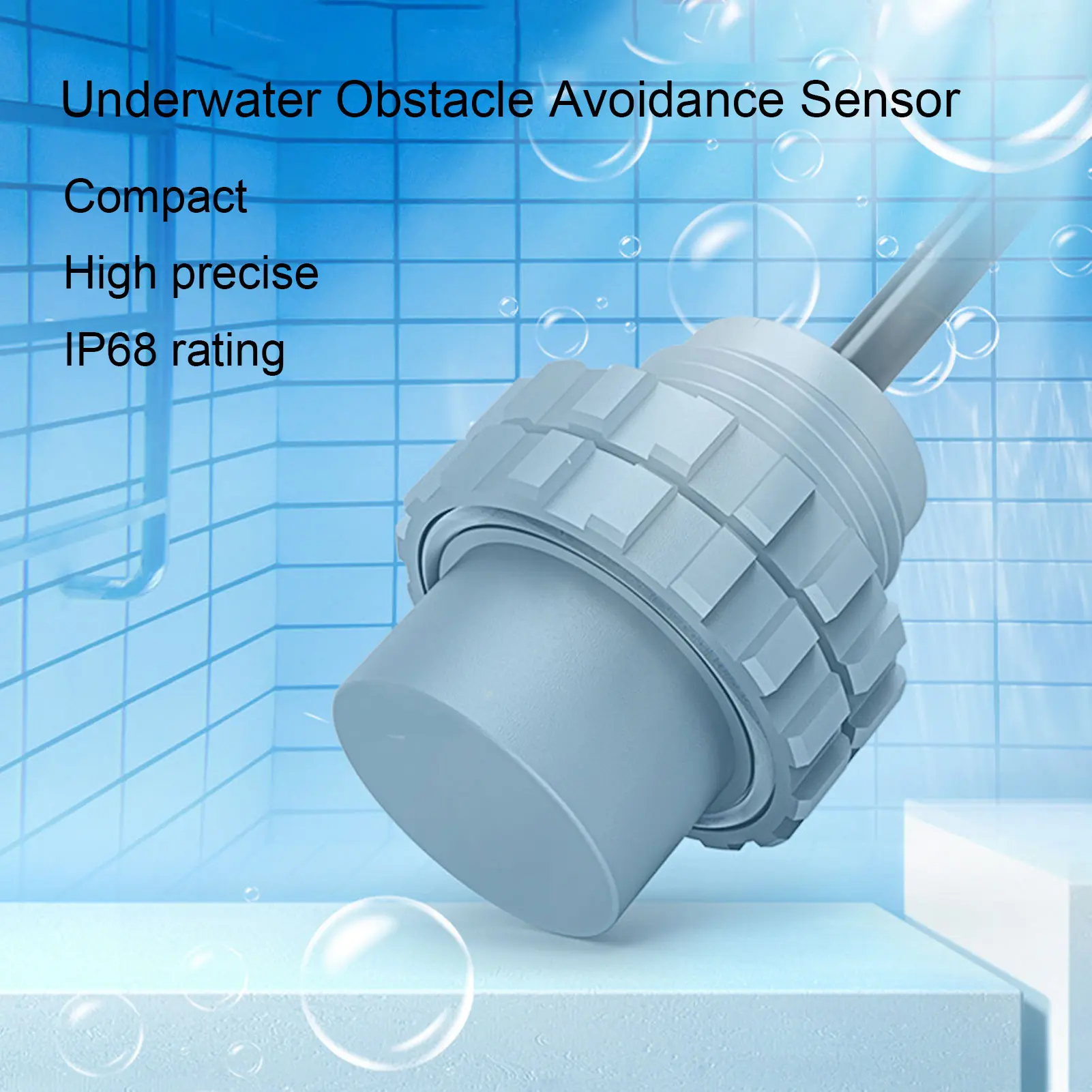 Ultrasonic Underwater Ranging Sensor Temperature Compensation ROV Ultrasonic Sensor Static  for Swimming Pool Robots