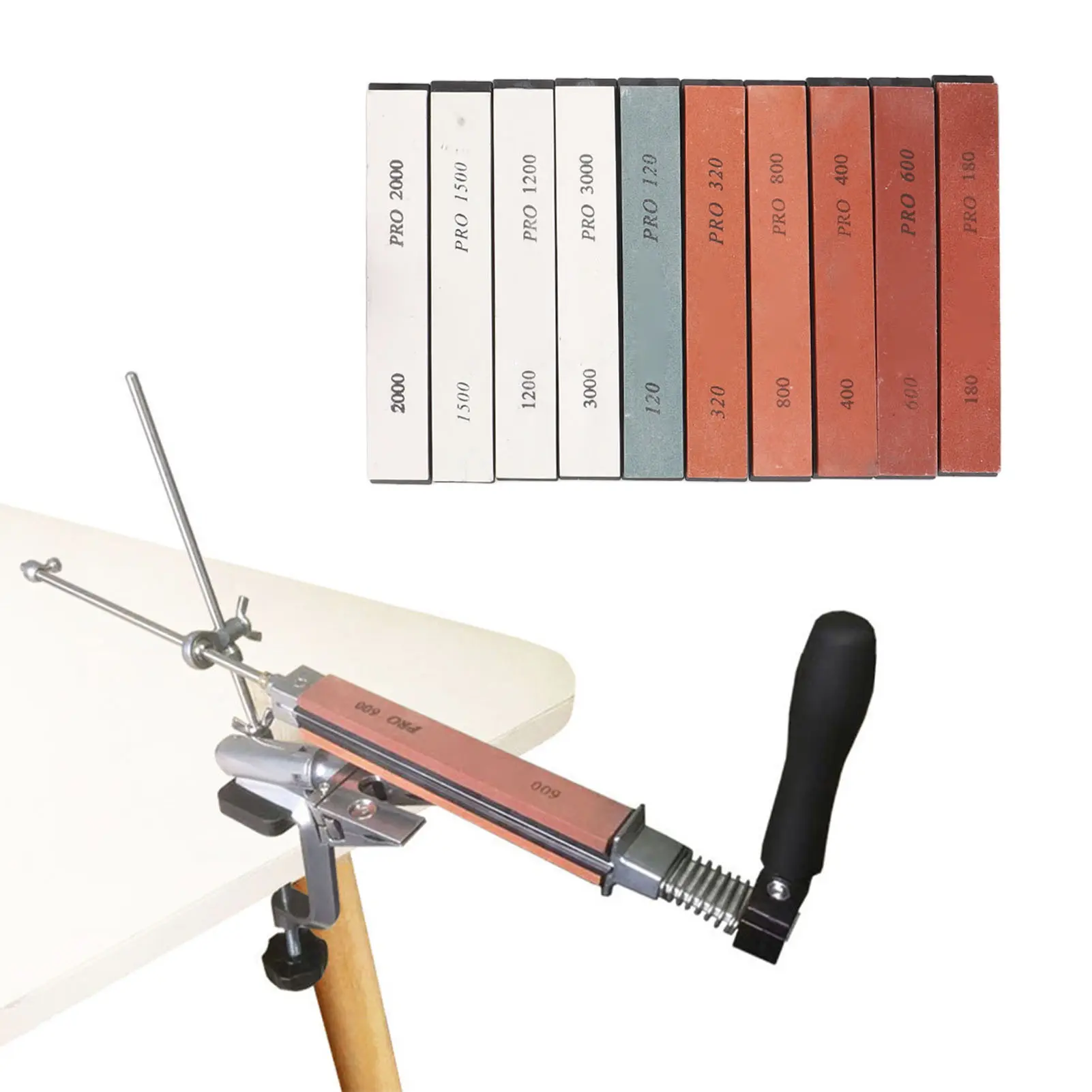 Fixed Angle Sharpener 360 Degree  Quick Clamping Chef Sharpening System Cast Aluminum Stainless Steel Non Slip for Kitchen