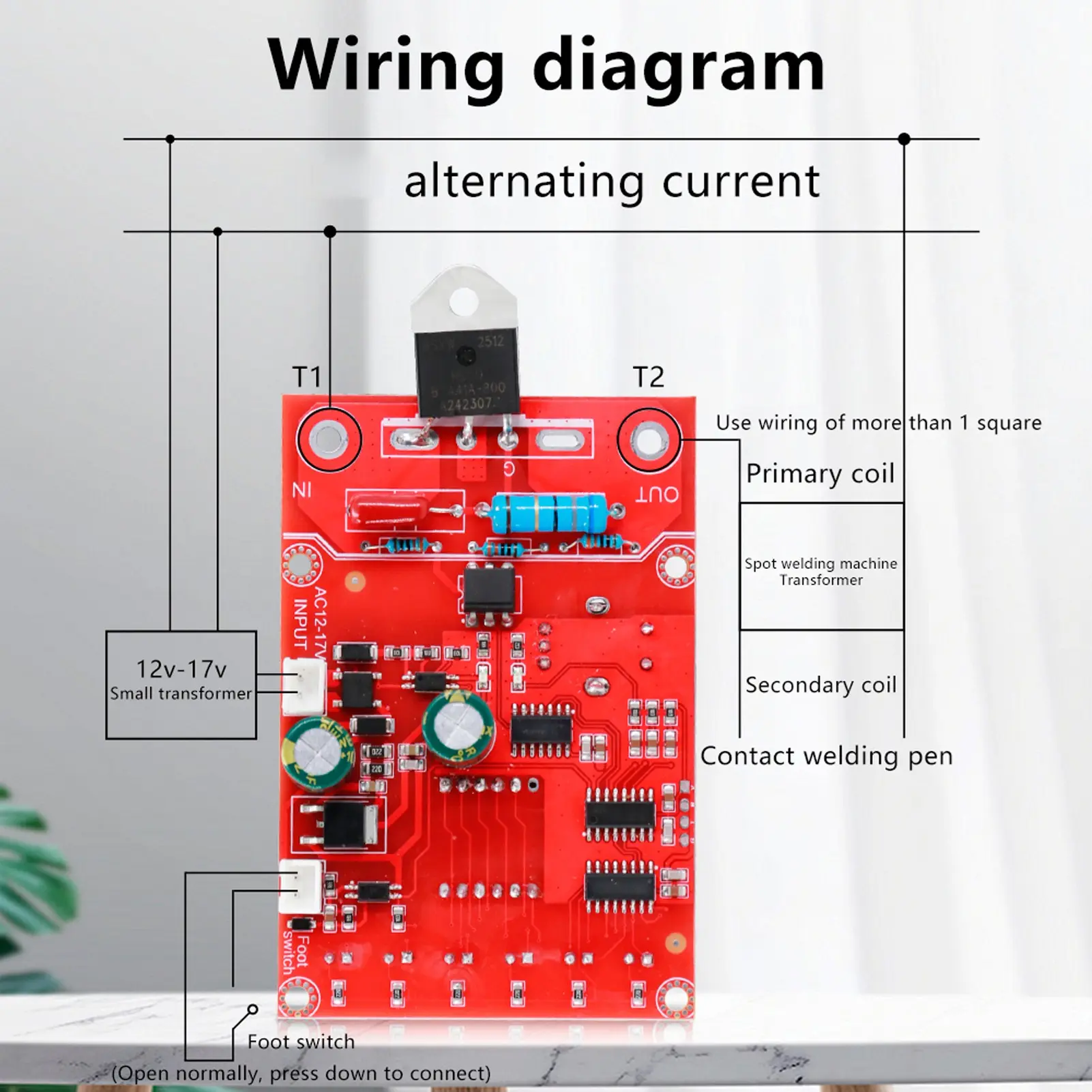 Spot Welder Board Spot Welder Control Board Time Current Adjustment Digital Display Spot Welding Dual Pulse Control Board