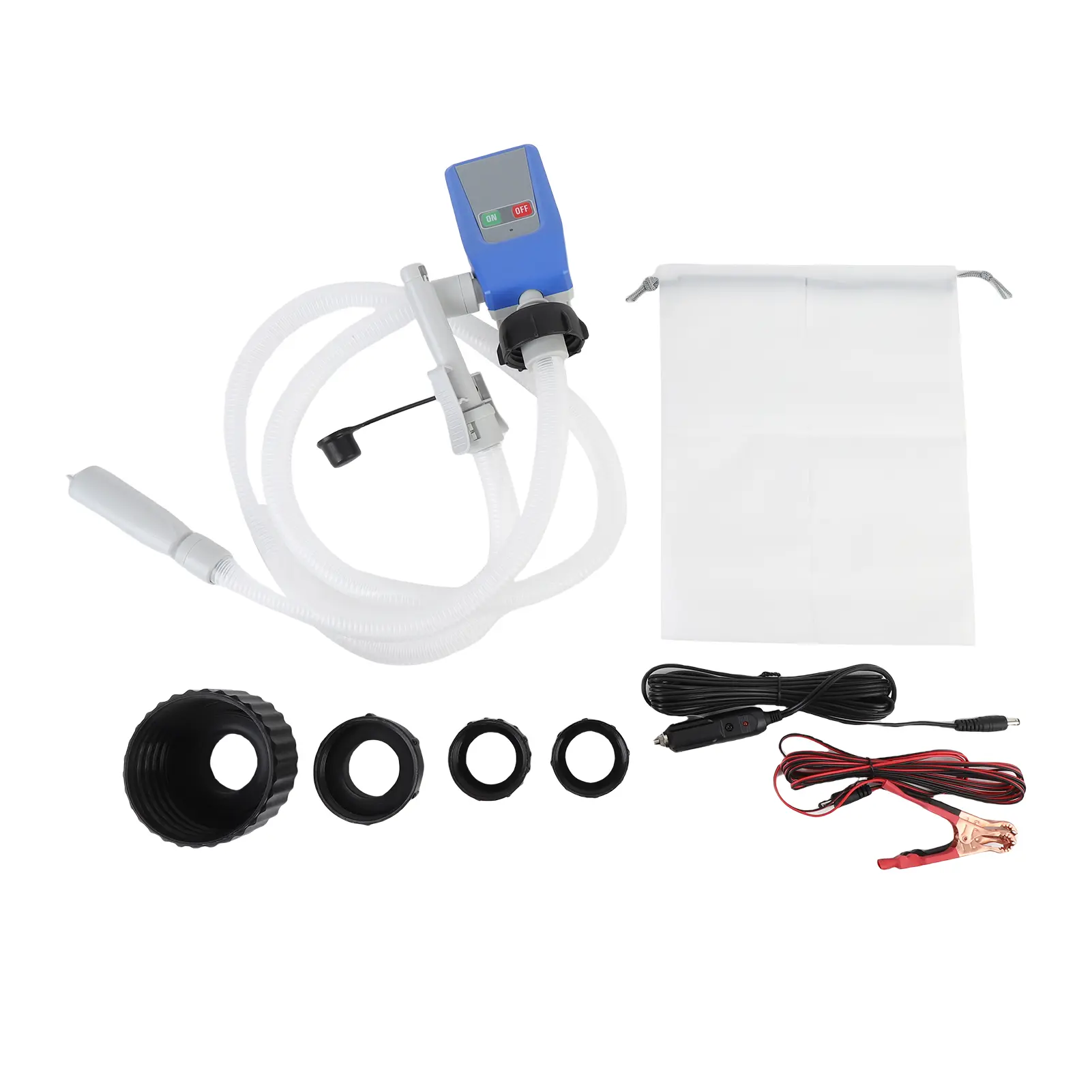 Portable Liquid Transfer Pump Flexible Hose Fast 3.2GPM  Rate Leakproof Automatic Fuel Transfer Pump for Non Potable Water