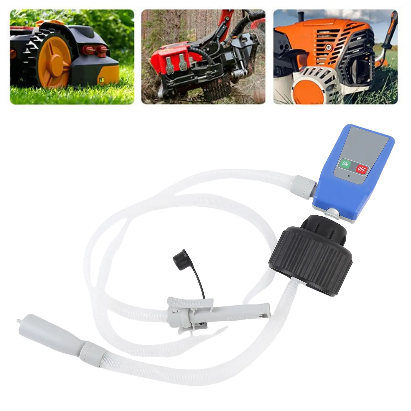 Portable Liquid Transfer Pump Flexible Hose Fast 3.2GPM  Rate Leakproof Automatic Fuel Transfer Pump for Non Potable Water
