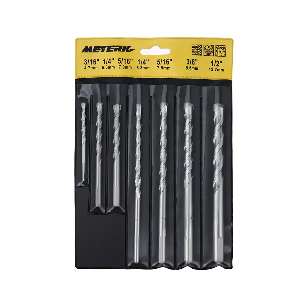 High quality Drill Masonry Drill Set Meterk MK23 Cement Masonry Drill Bit Set with Sandblasting  Treatment