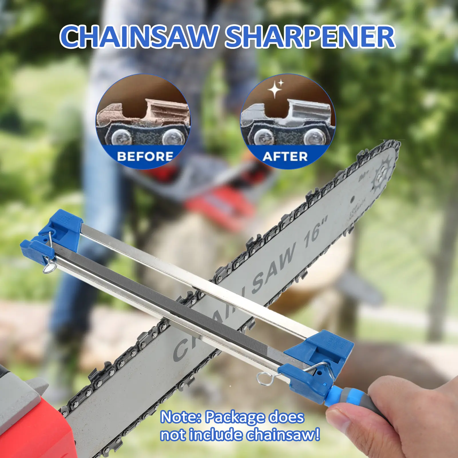 Chainsaw Sharpener Saw Chain Sharpener Tool Portable Electric Chainsaw Chain Replacement Suitable for All Kinds of Electric Saws
