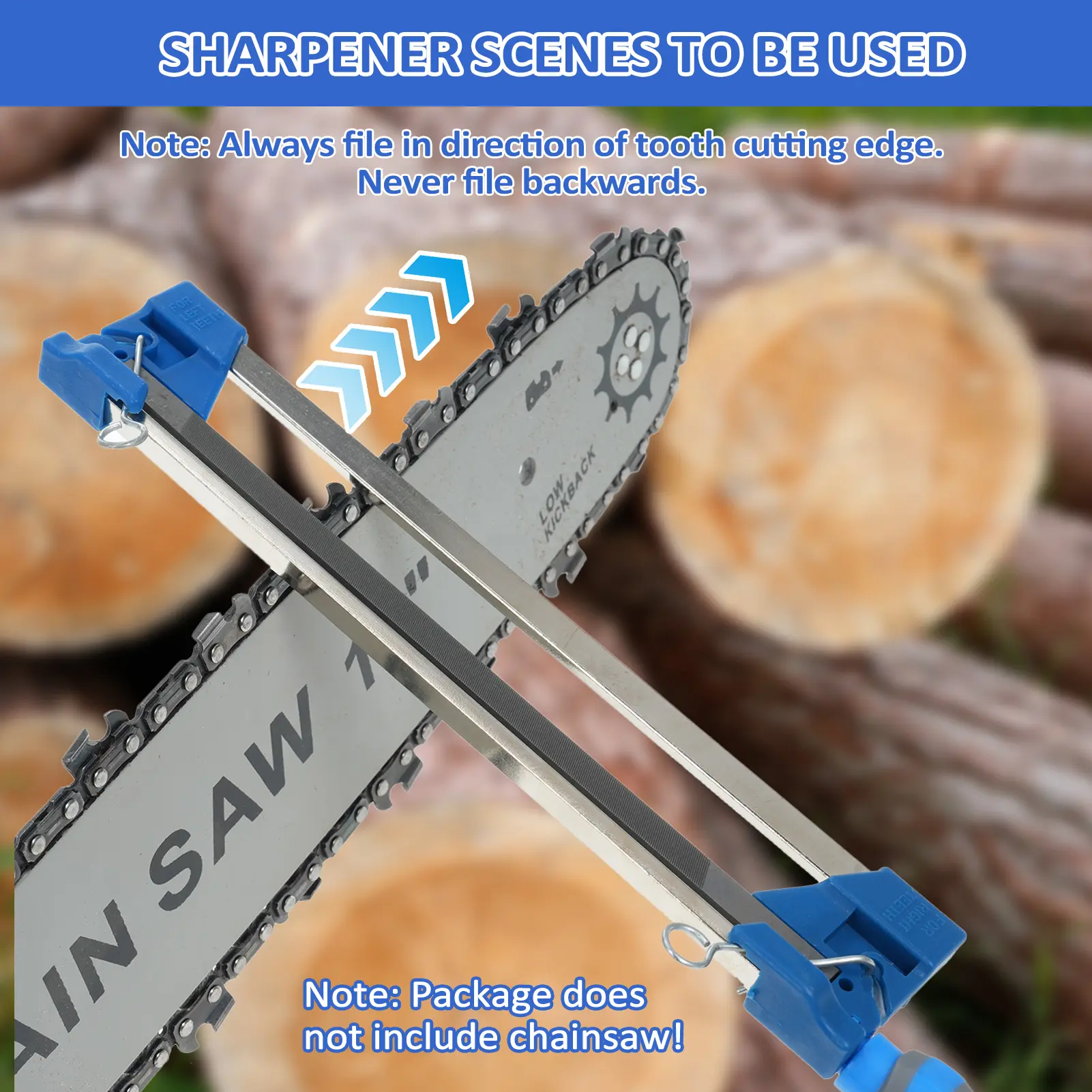 Chainsaw Sharpener Saw Chain Sharpener Tool Portable Electric Chainsaw Chain Replacement Suitable for All Kinds of Electric Saws