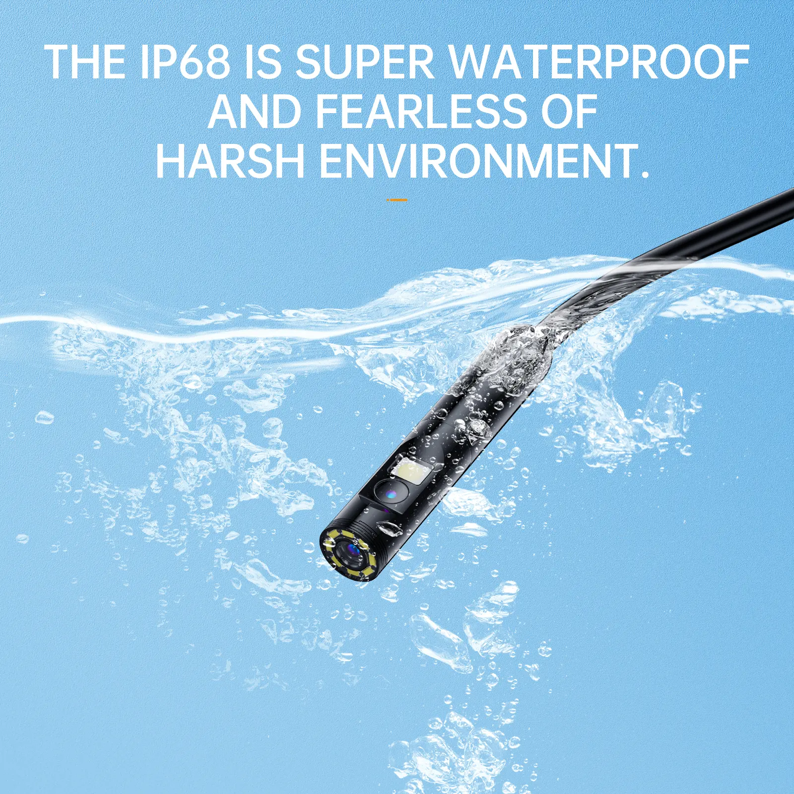 Endoscope Inspection Camera for iOS Android Mini Inspection Camera Dual Lens Waterproof Pipeline Borescope