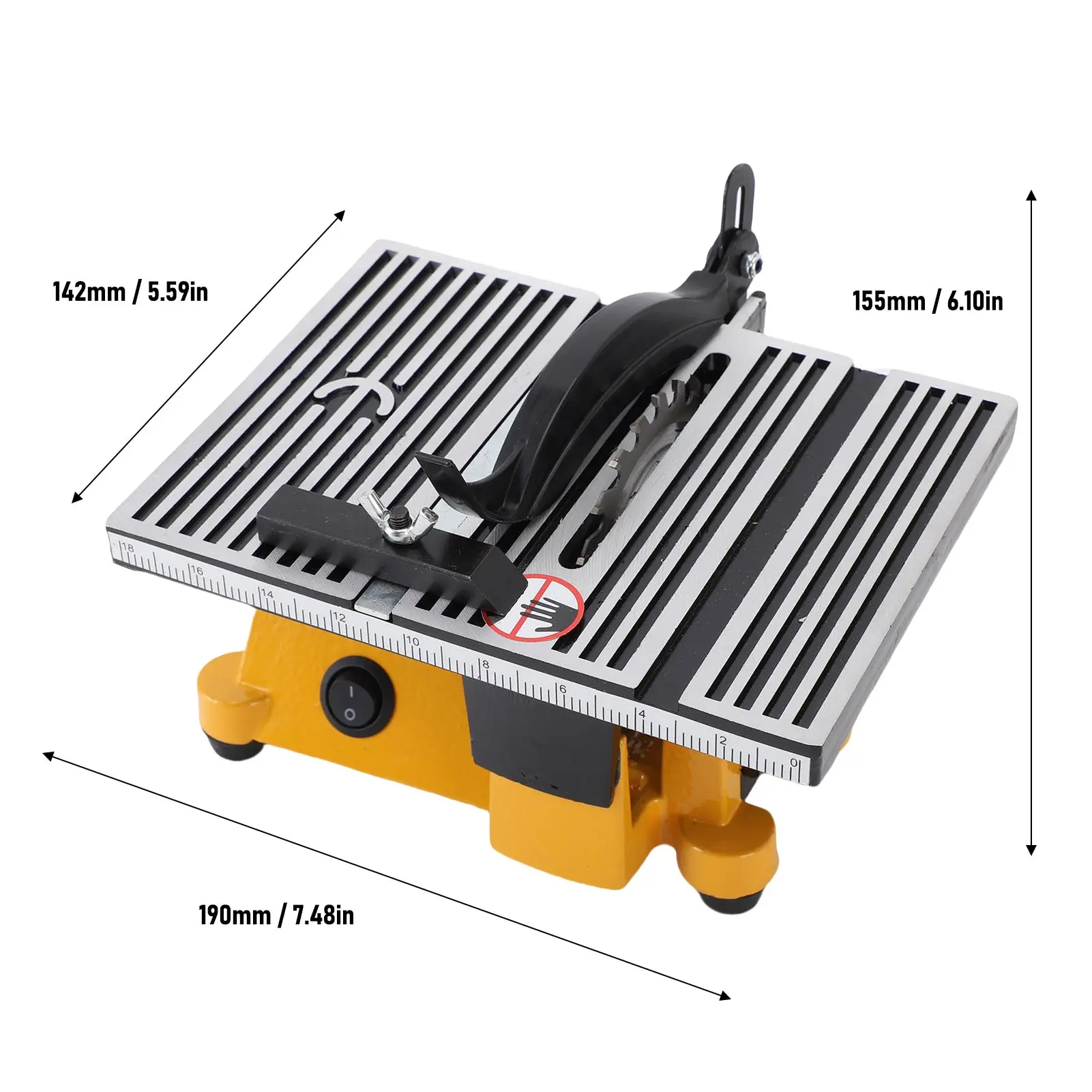 Portable Crafts Table Saw Compact Accurate Cutting Mini Table Saw Low Noise Beginner Friendly Multi Functional for Woodworking