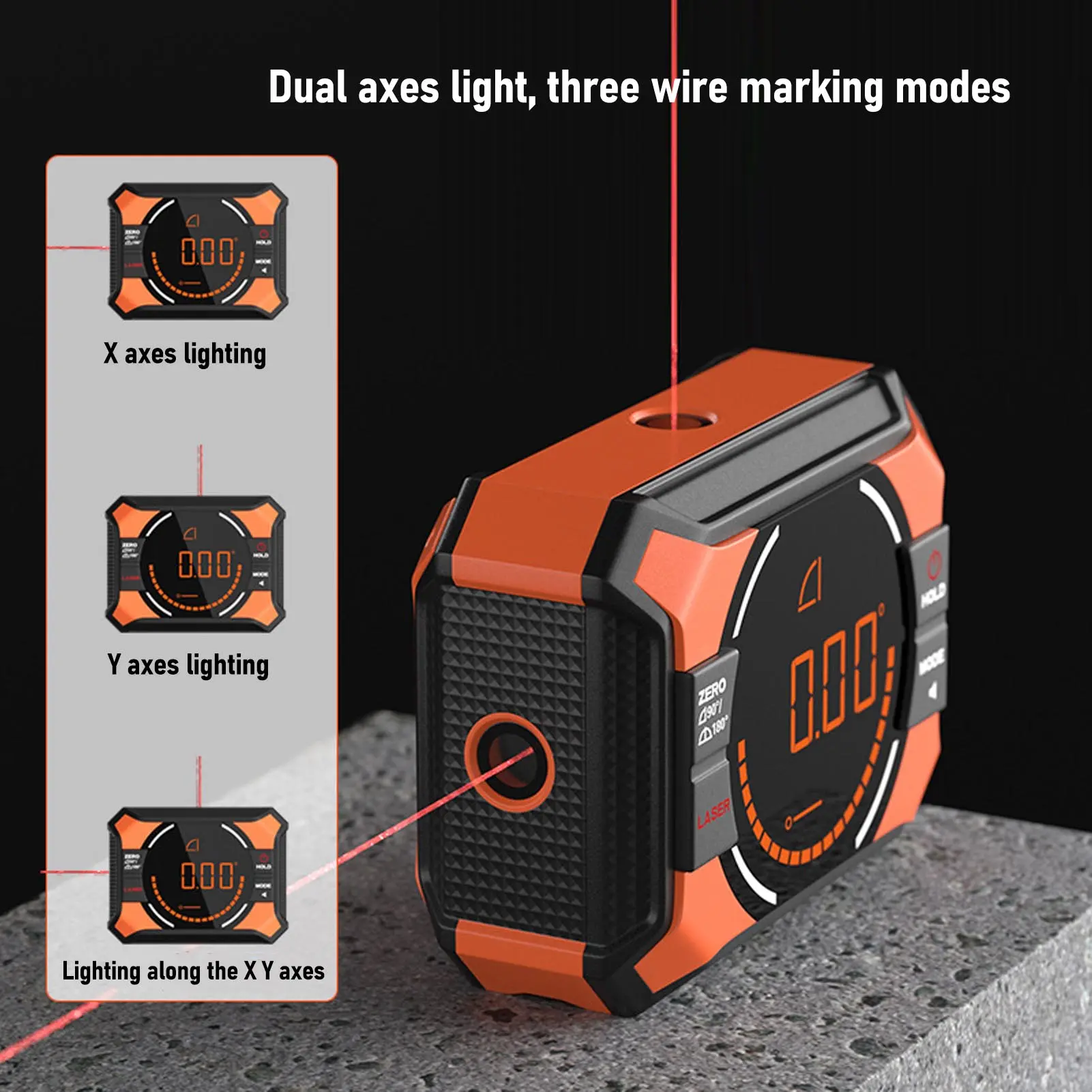 Digital Angle Meter with Magnetic 3 in 1 Finder Inclinometer Accurate Electronic Level Accessory Woodworking Tool 650mAh