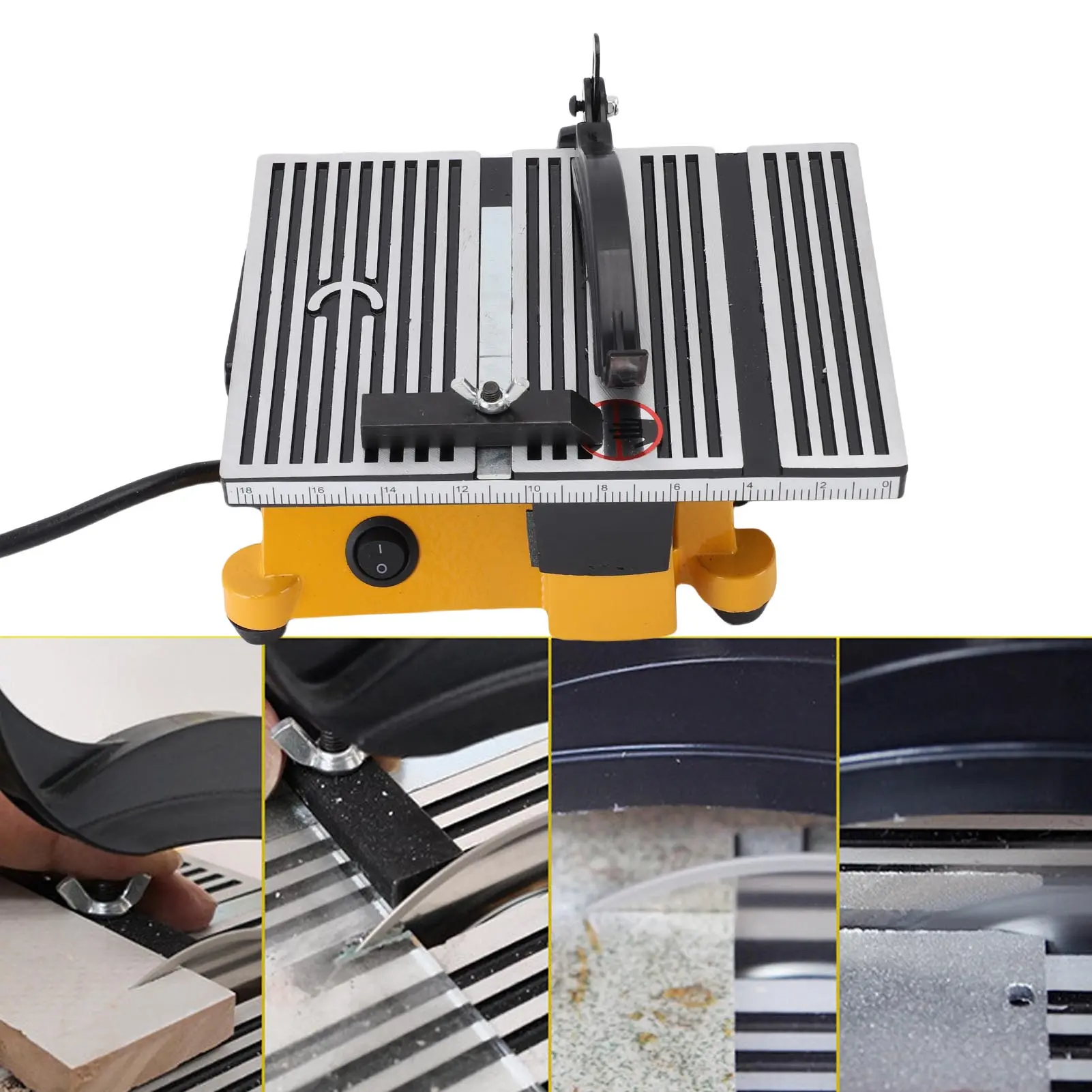 Portable Crafts Table Saw Compact Accurate Cutting Mini Table Saw Low Noise Beginner Friendly Multi Functional for Woodworking